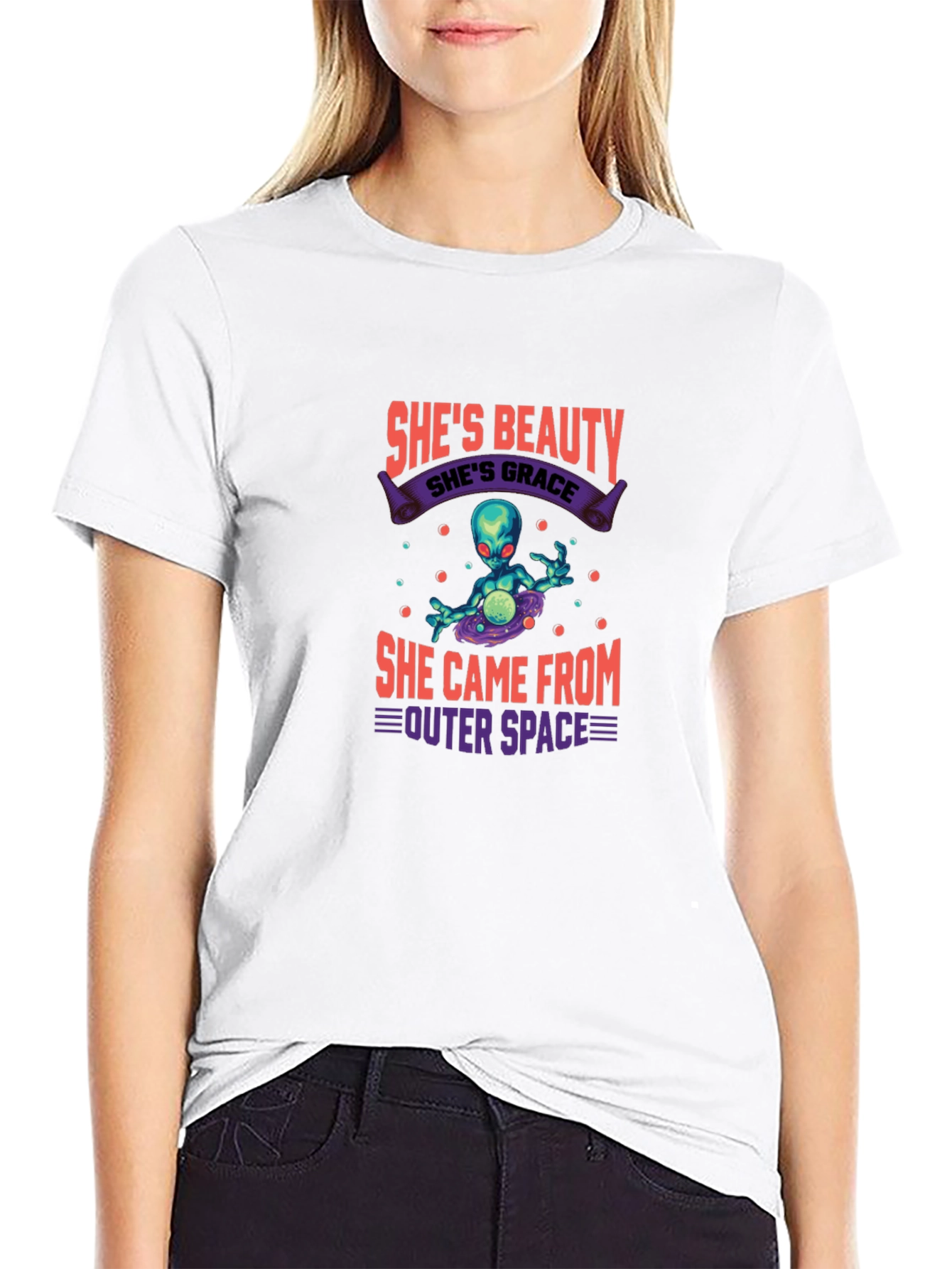 Shes Beauty Shes Grace Alien Graphic Tee
