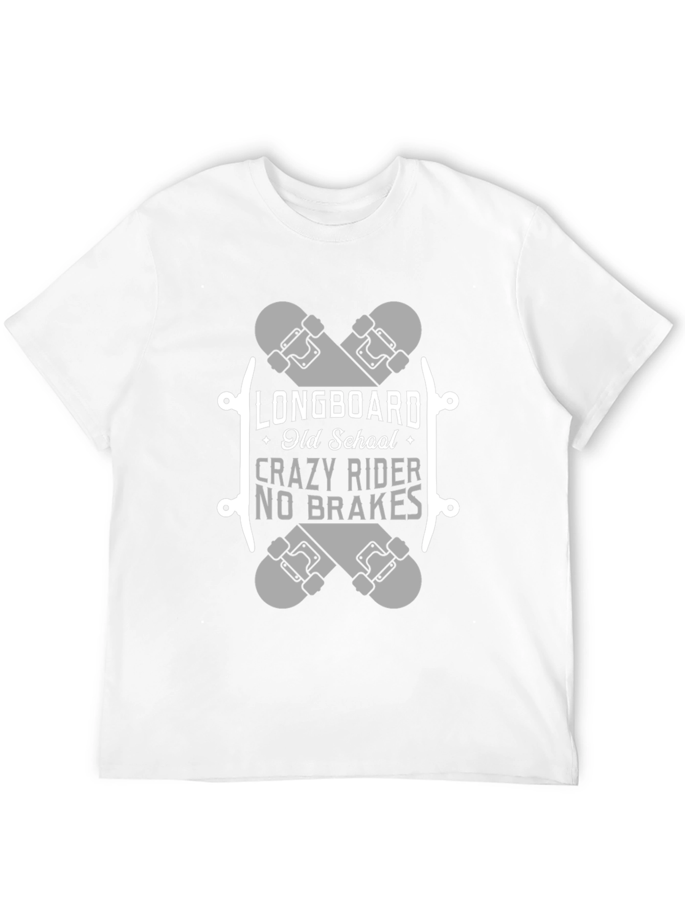 Longboard Old School Crazy Rider T-Shirt