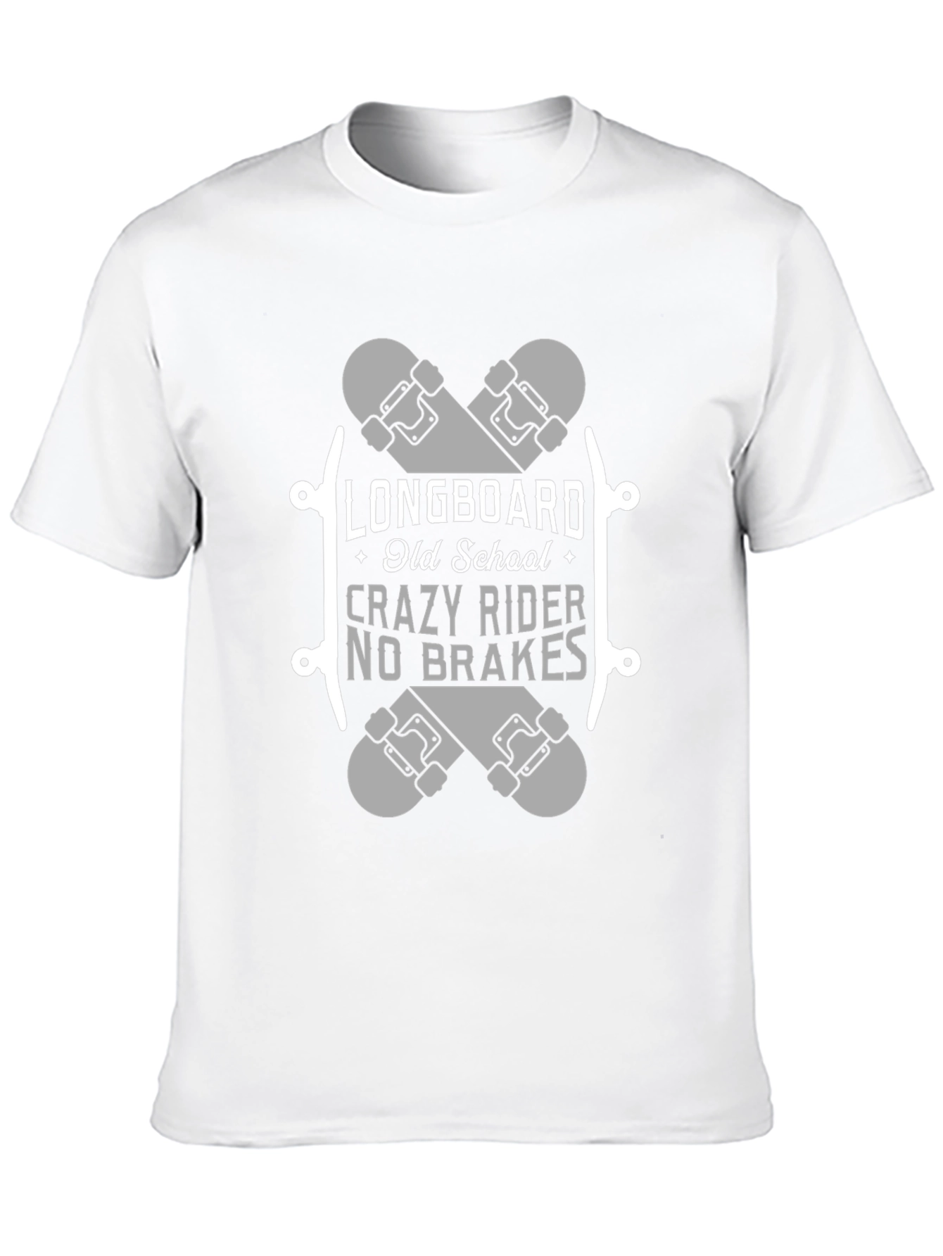 Longboard Old School Crazy Rider T-Shirt