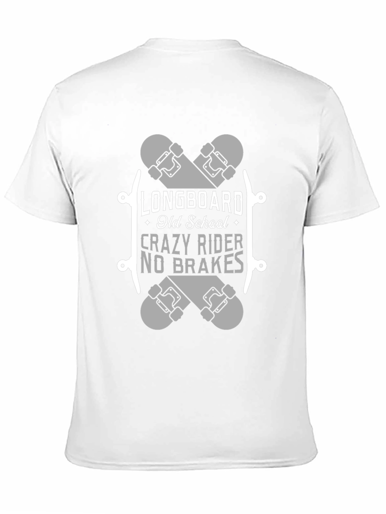 Longboard Old School Crazy Rider T-Shirt