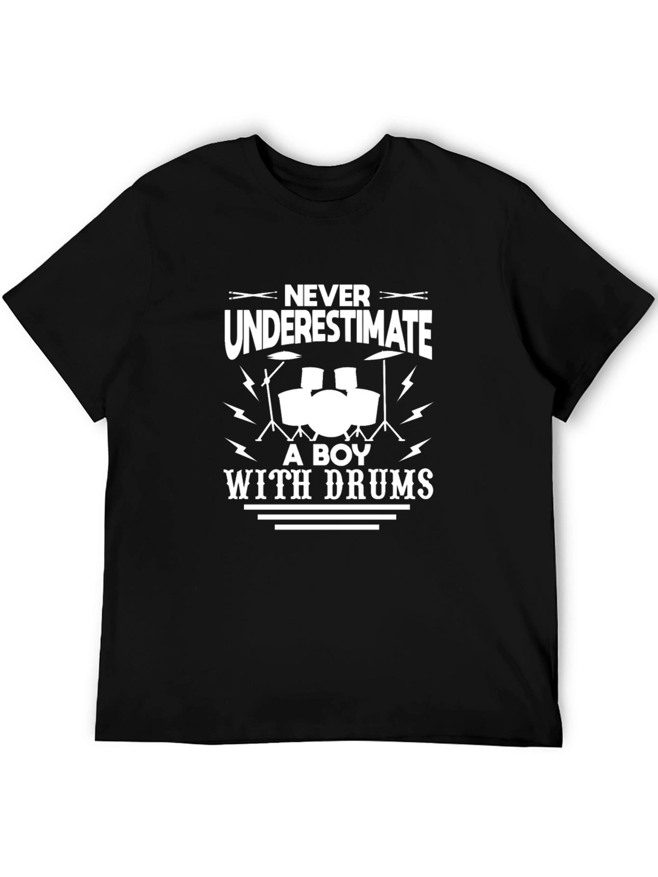Never Underestimate Boy With Drums T-Shirt