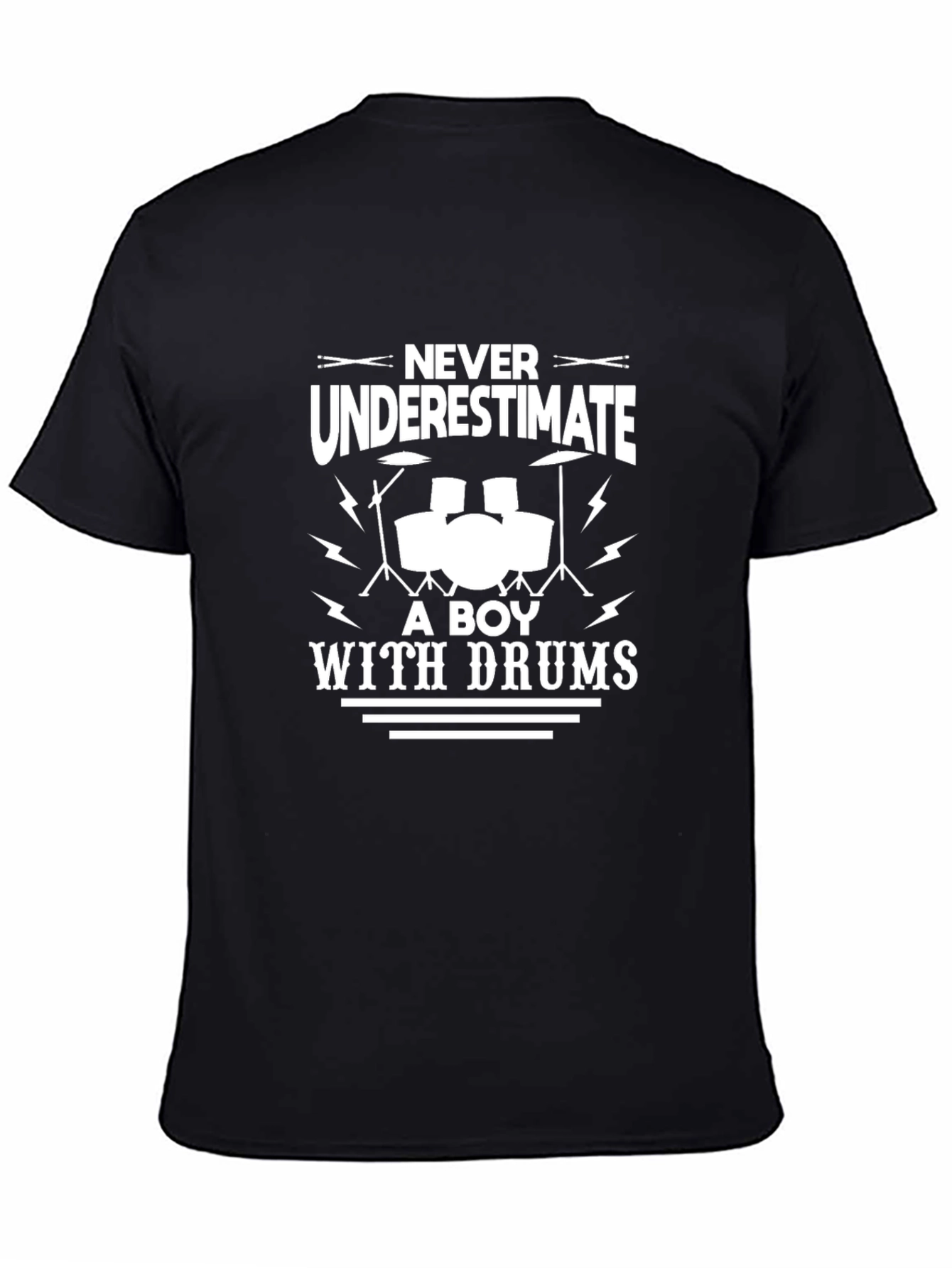 Never Underestimate Boy With Drums T-Shirt
