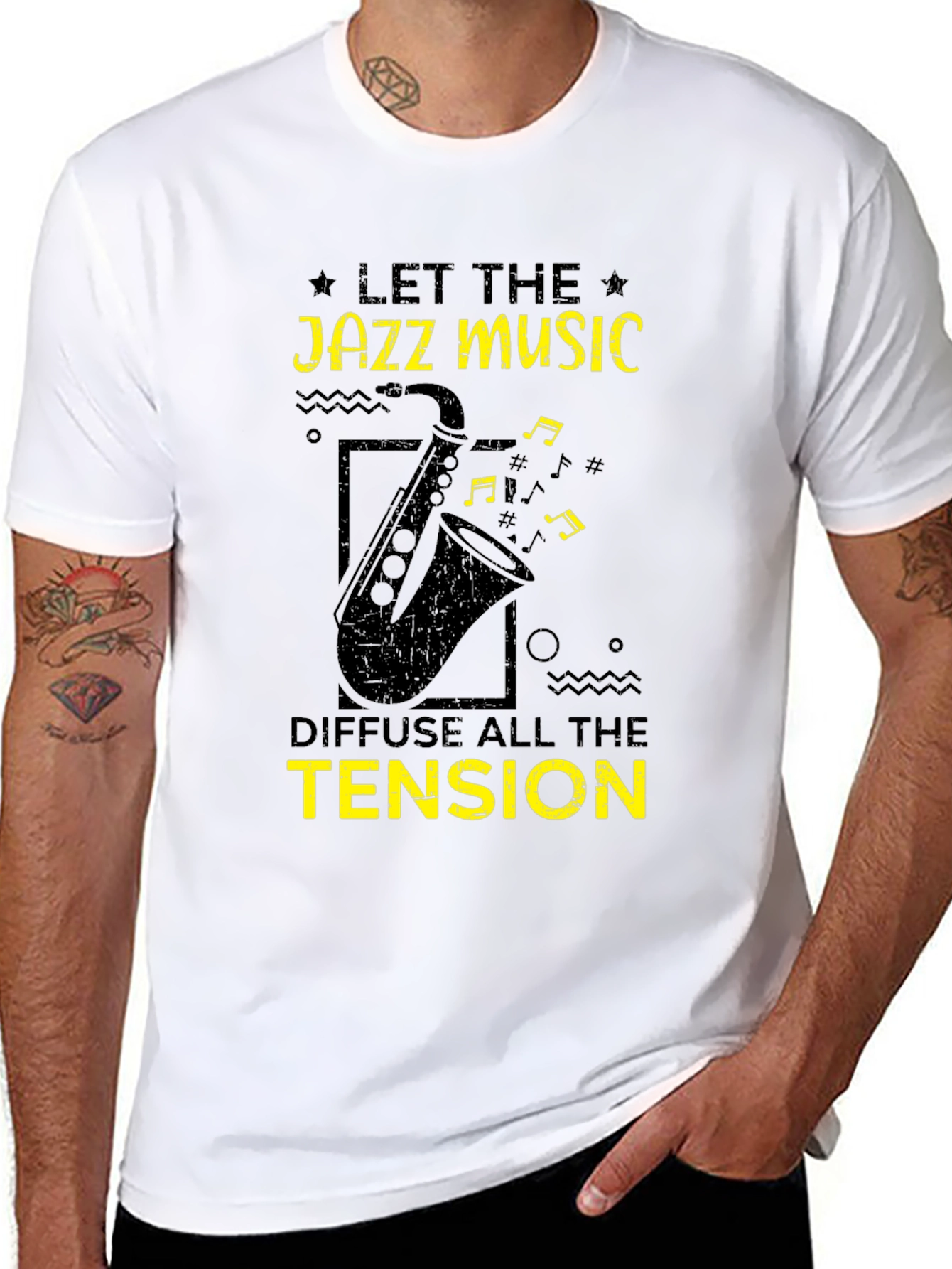 Jazz Music Lover T-Shirt - Let the Tension Diffuse