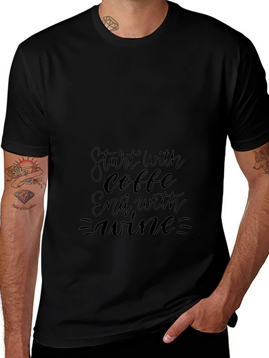 Coffee & Wine Black Graphic Tee