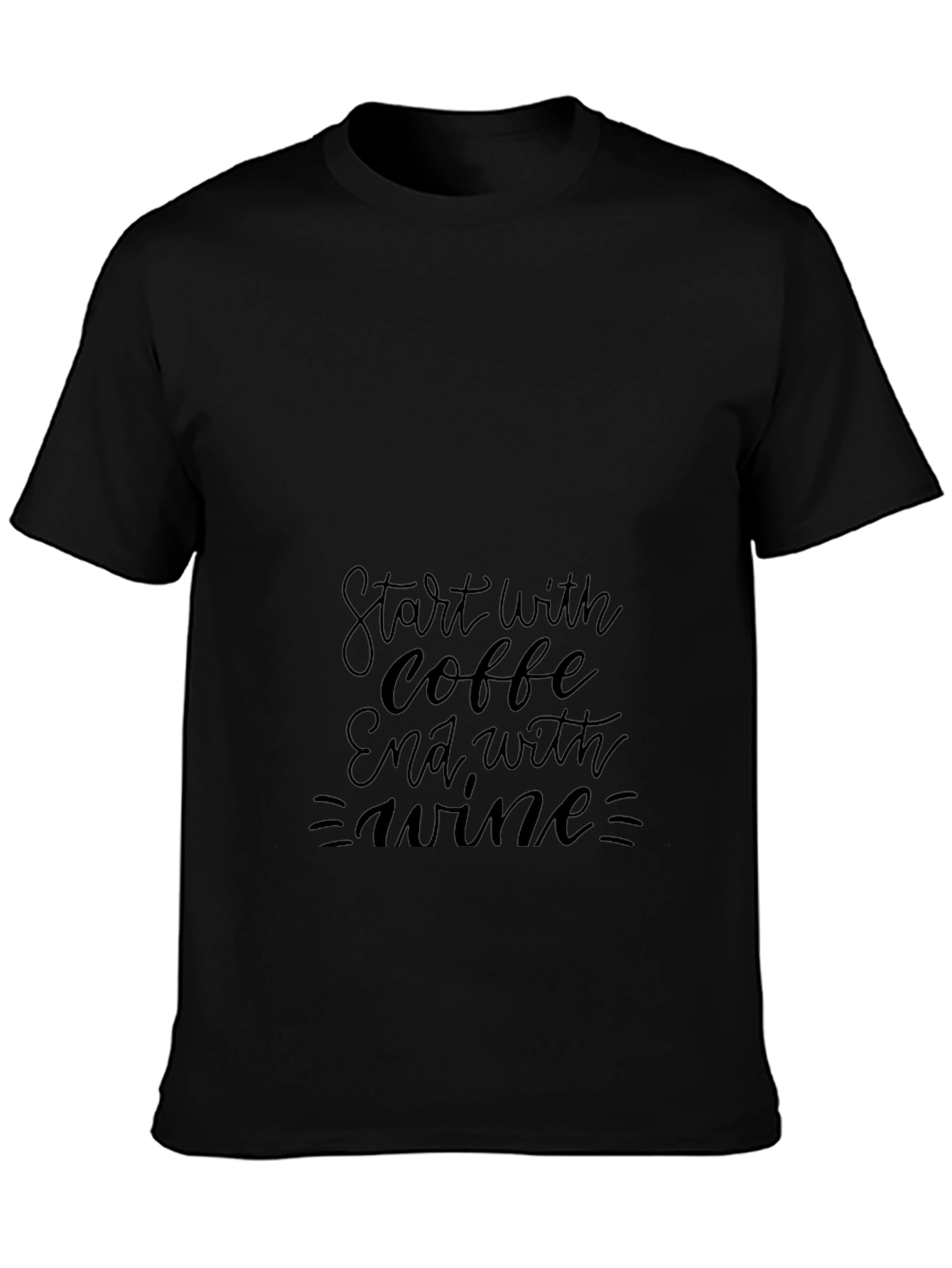 Coffee & Wine Black Graphic Tee
