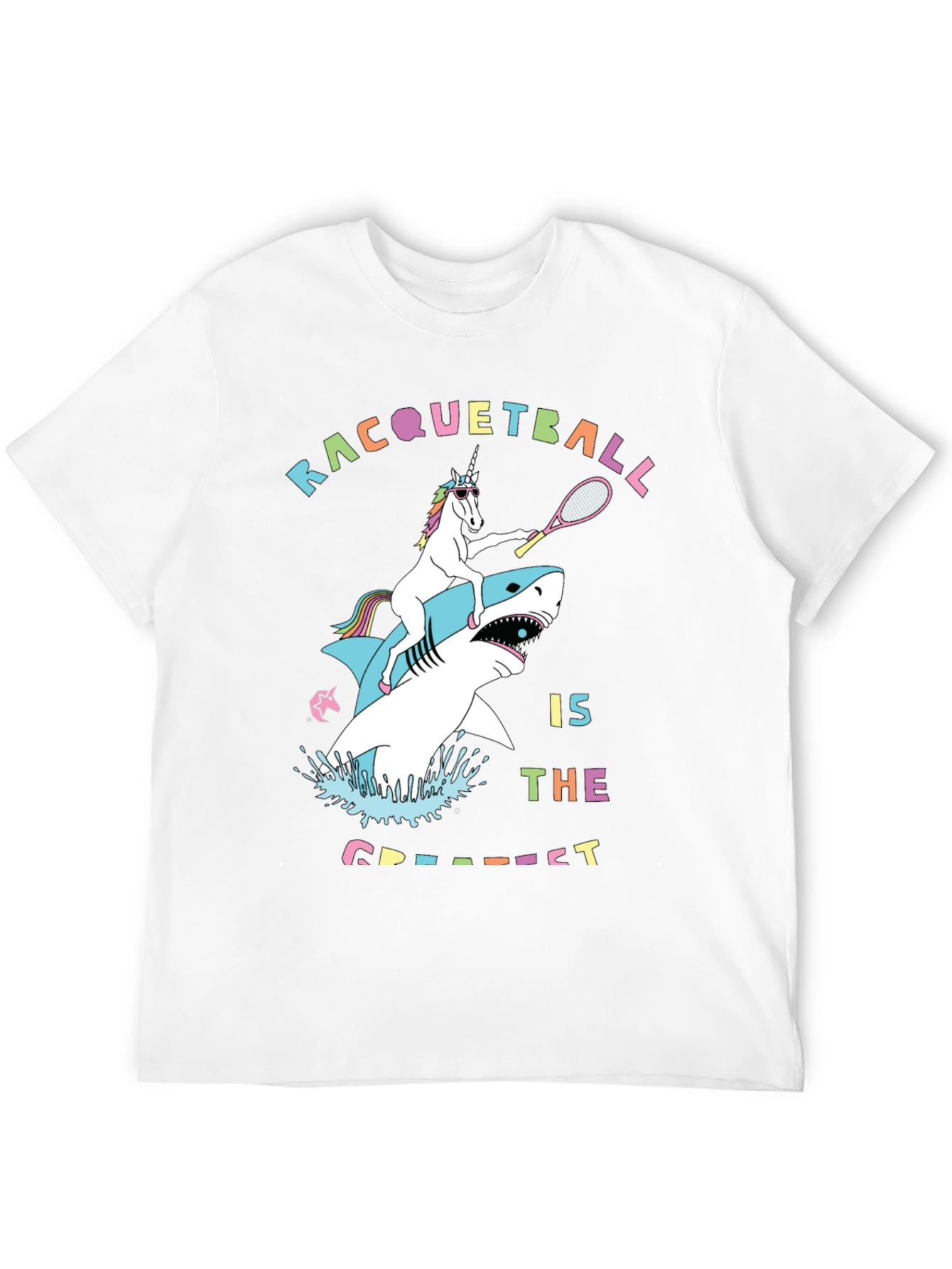 Racquetball Unicorn Shark Graphic Tee