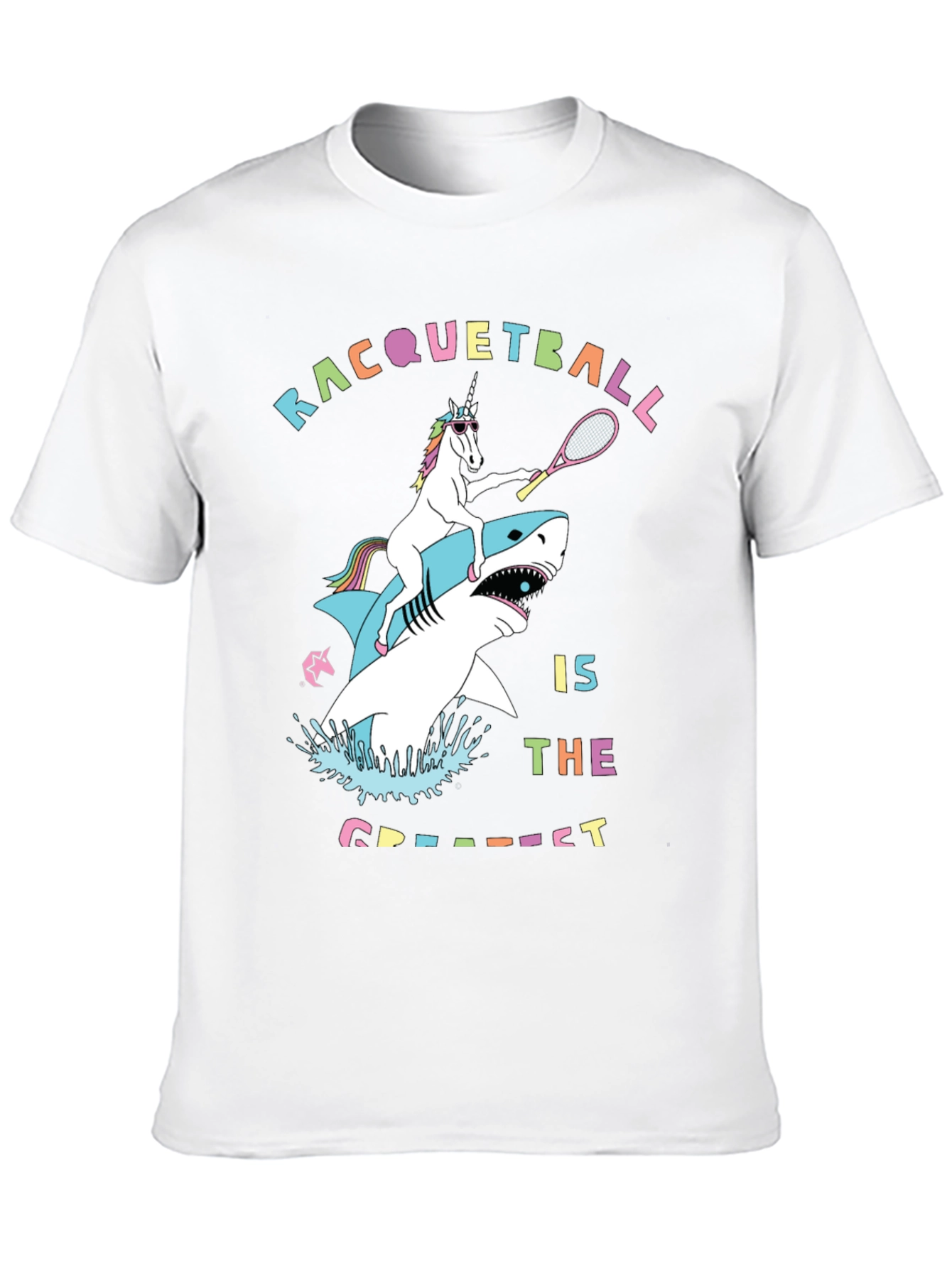 Racquetball Unicorn Shark Graphic Tee