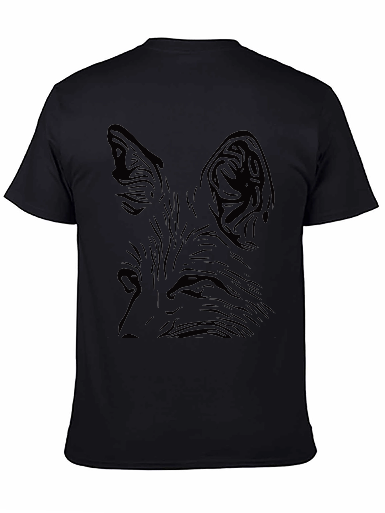 Mens Black Fox Graphic Print T-Shirt