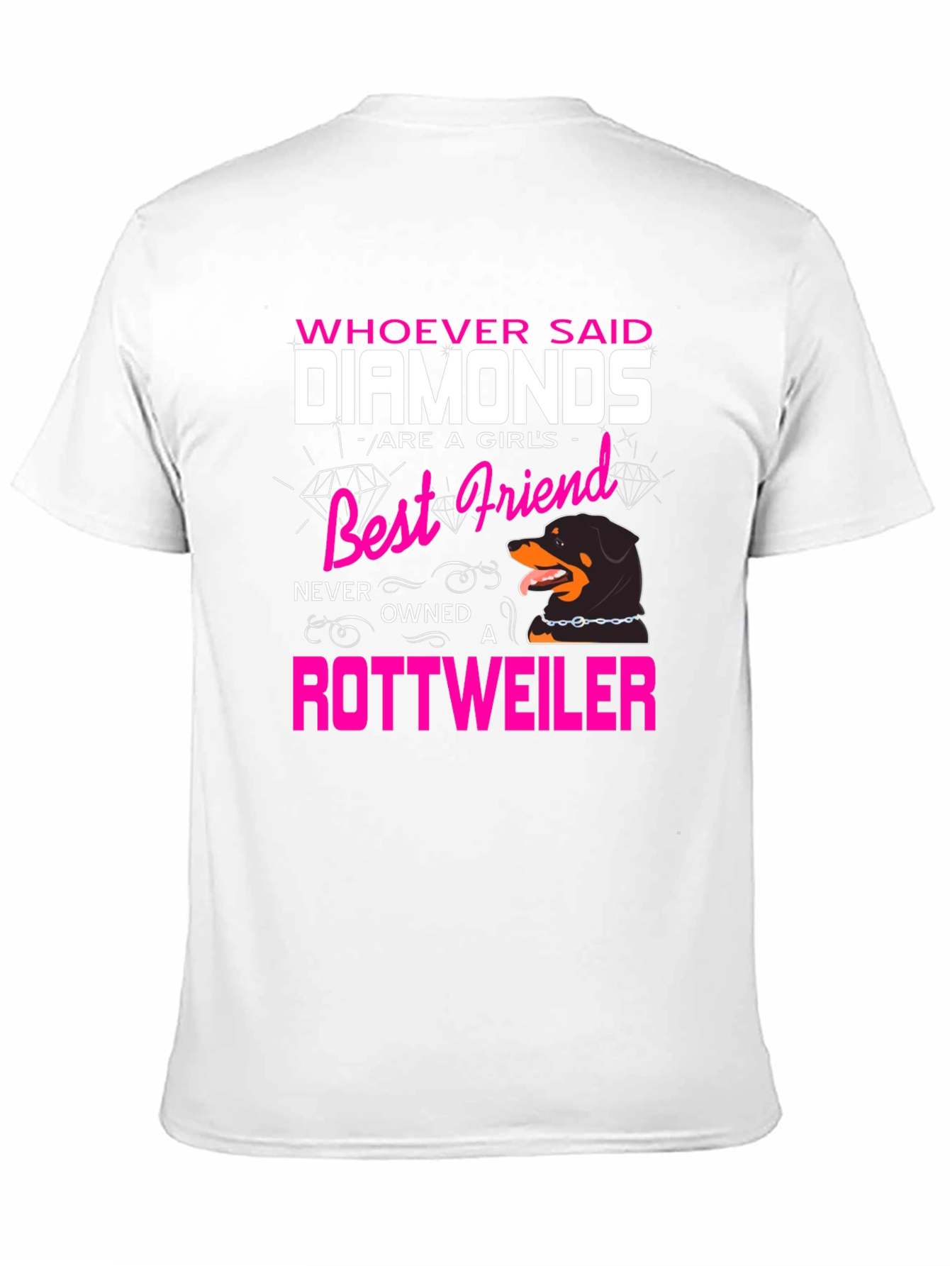 Diamonds vs. Rottweiler Graphic Tee - Dog Lover T-Shirt