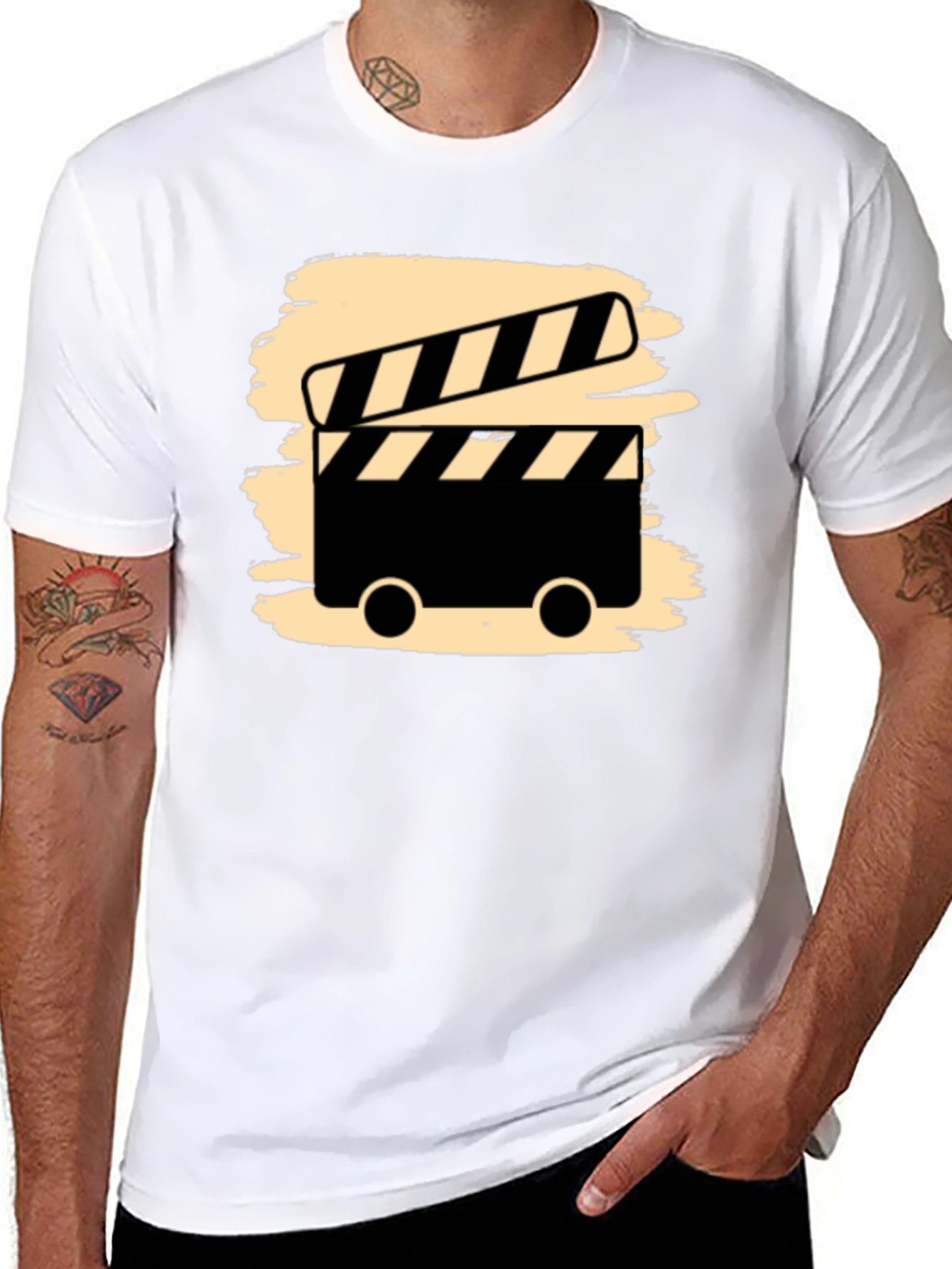 Movie Clapperboard Graphic Tee - Black