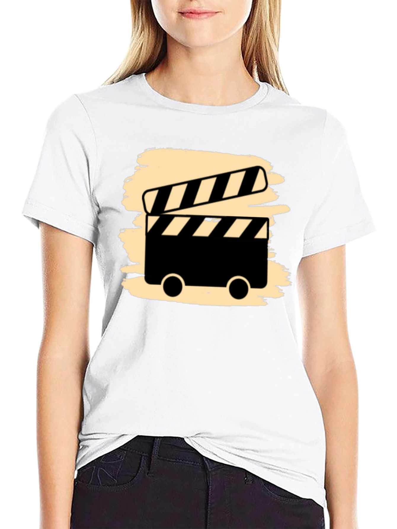Movie Clapperboard Graphic Tee - Black