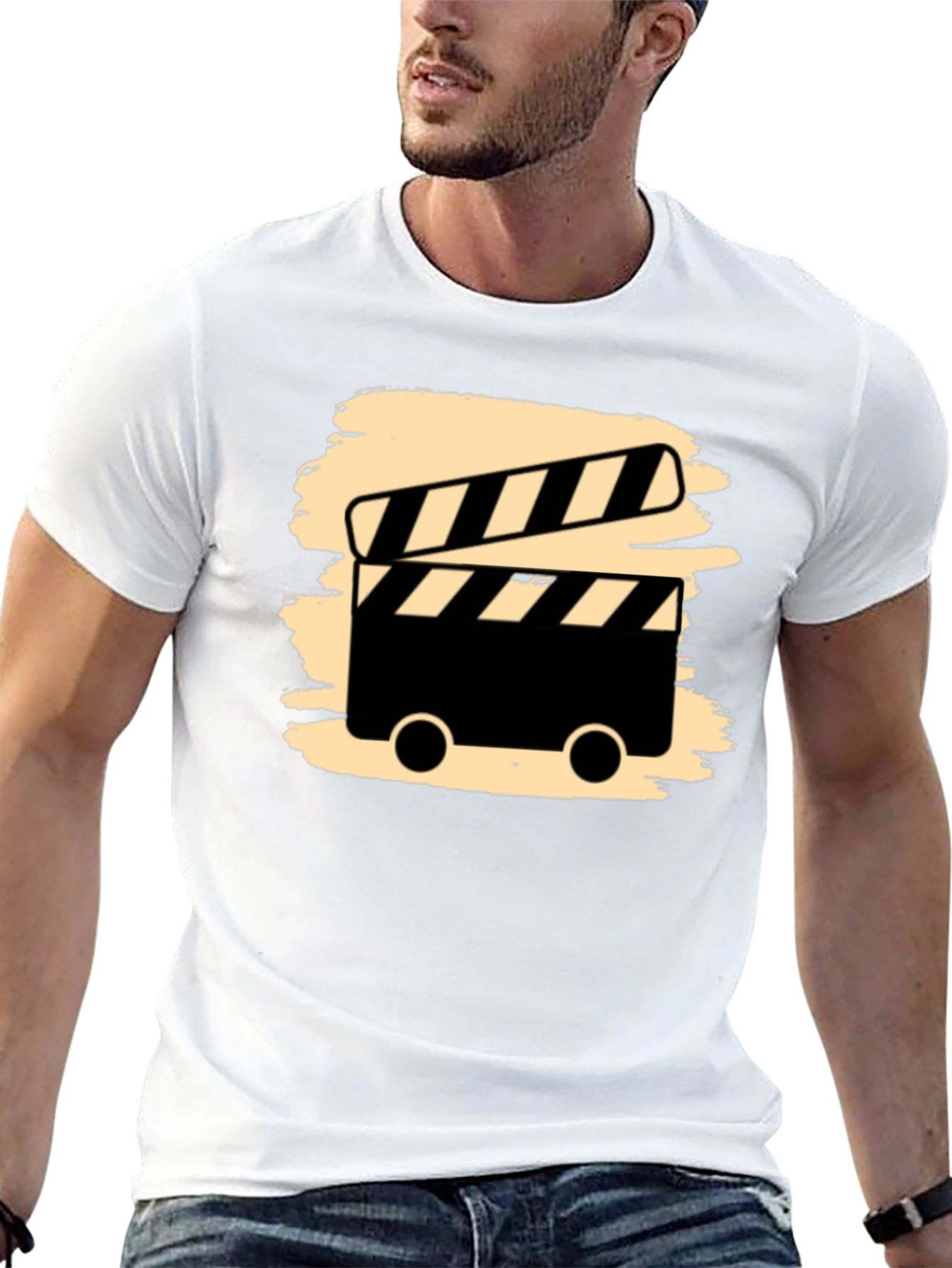 Movie Clapperboard Graphic Tee - Black