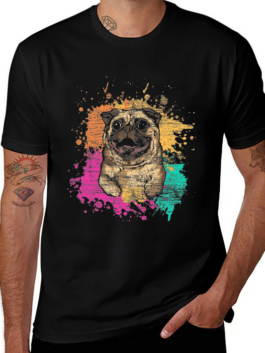 Pug Splatter Graphic Tee - Unisex