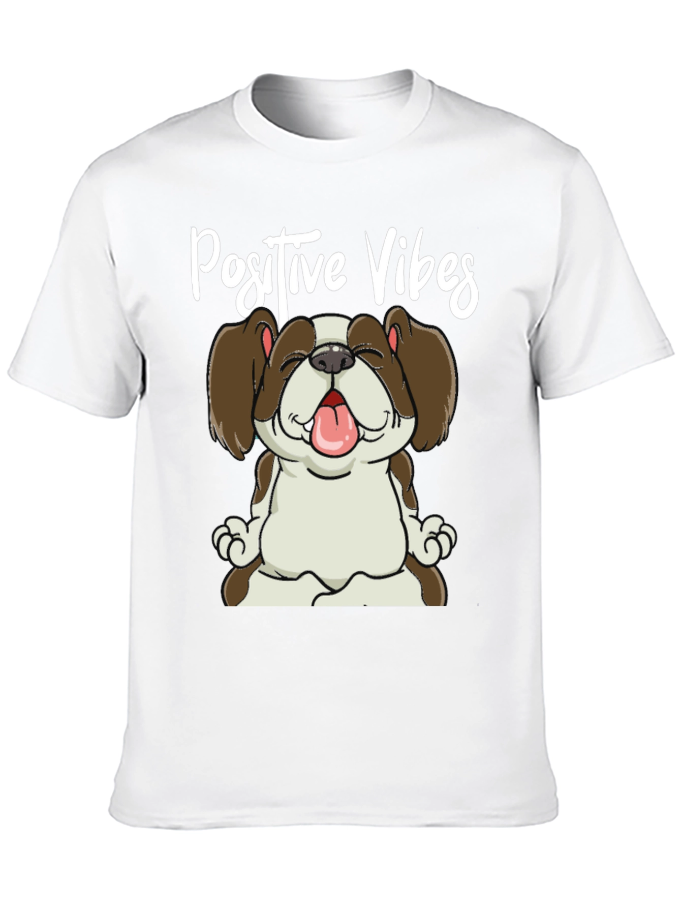 Positive Vibes Dog Graphic T-Shirt