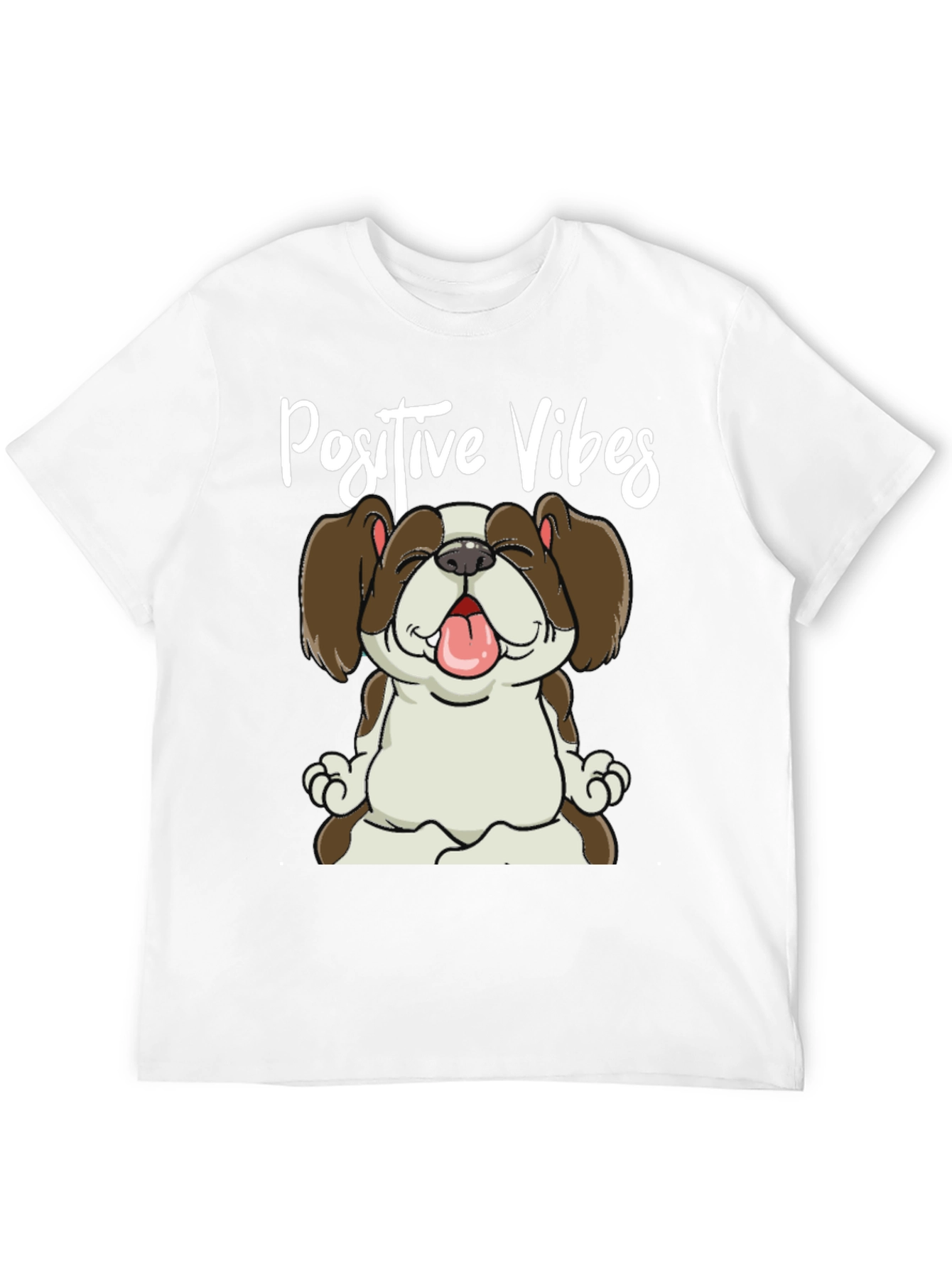 Positive Vibes Dog Graphic T-Shirt