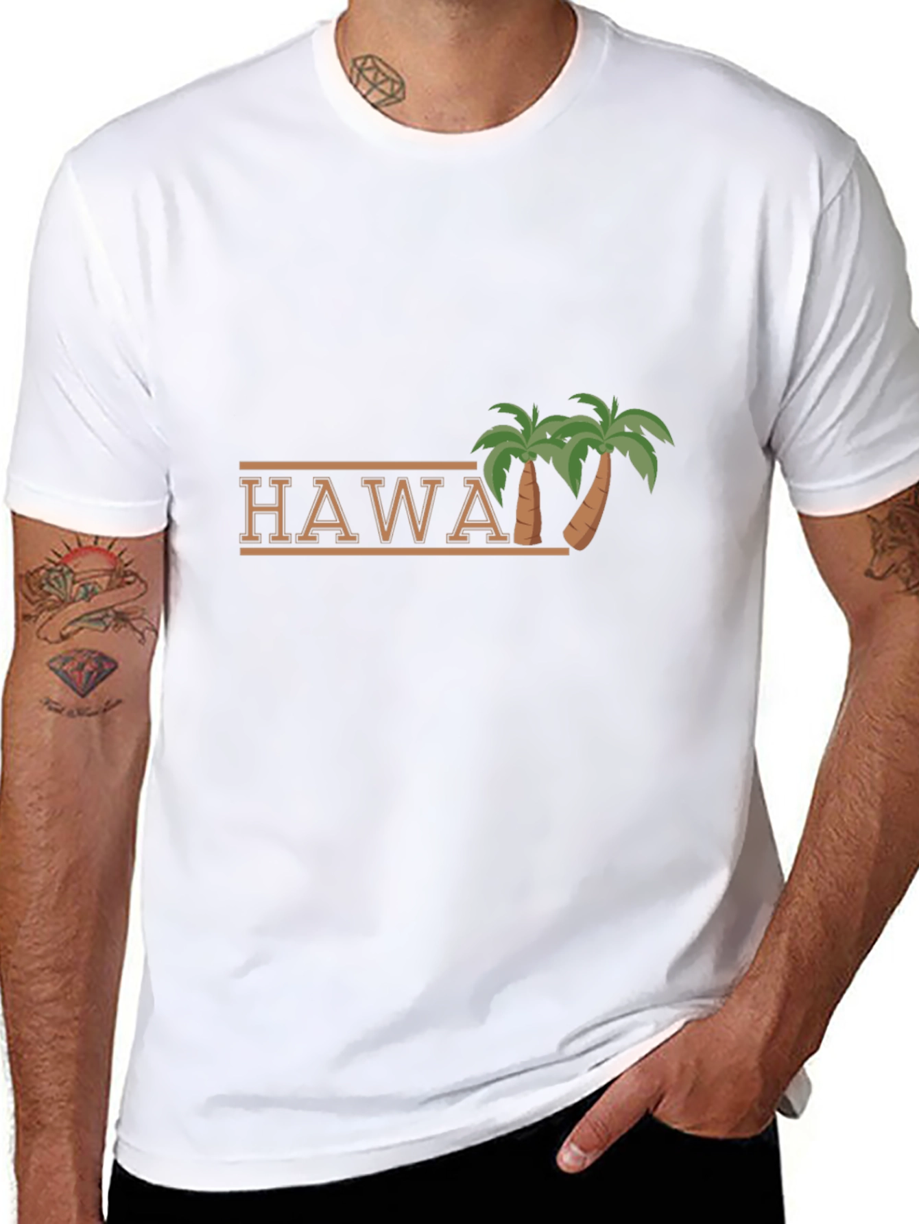 Hawaii Palm Tree Graphic T-Shirt