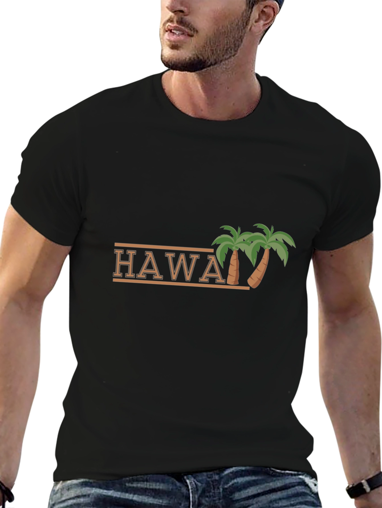 Hawaii Palm Tree Graphic T-Shirt