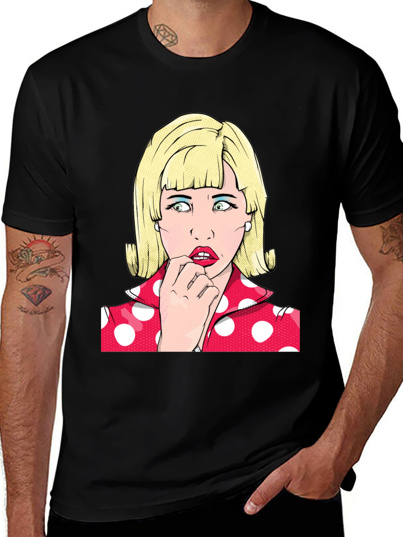 Retro Pop Art Woman Graphic T-Shirt