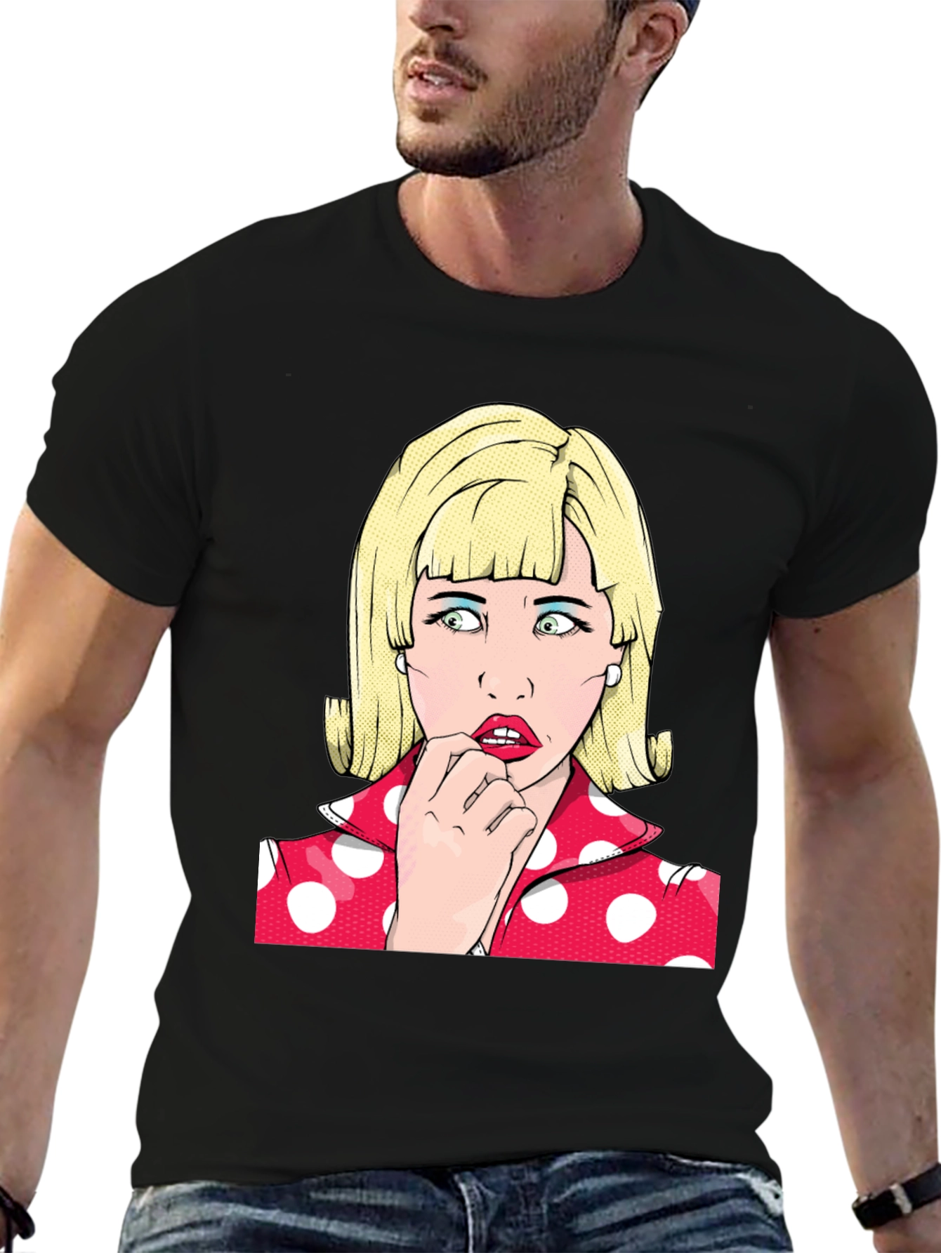 Retro Pop Art Woman Graphic T-Shirt