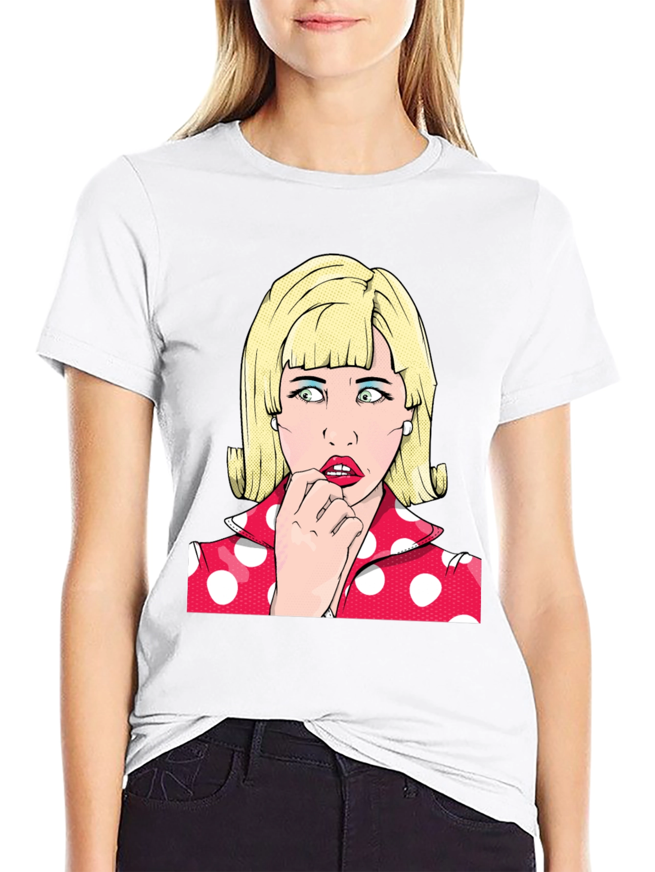 Retro Pop Art Woman Graphic T-Shirt