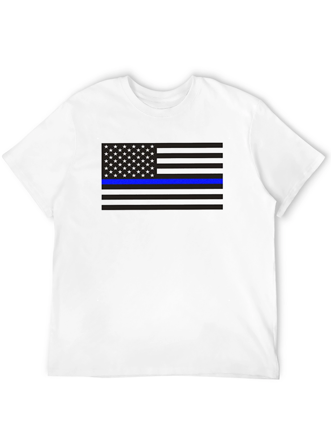 Thin Blue Line American Flag Graphic Tee