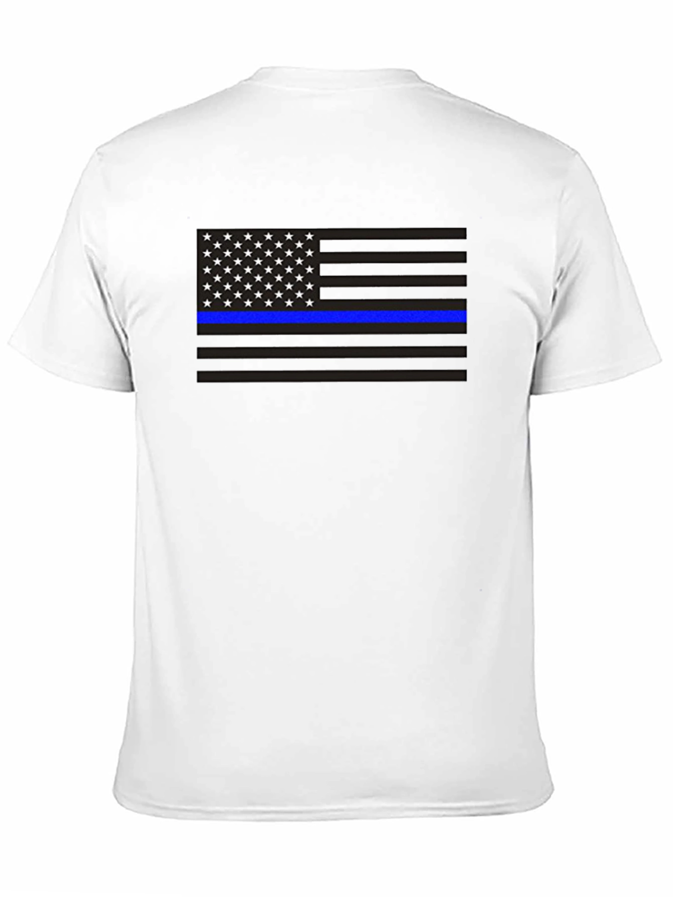 Thin Blue Line American Flag Graphic Tee