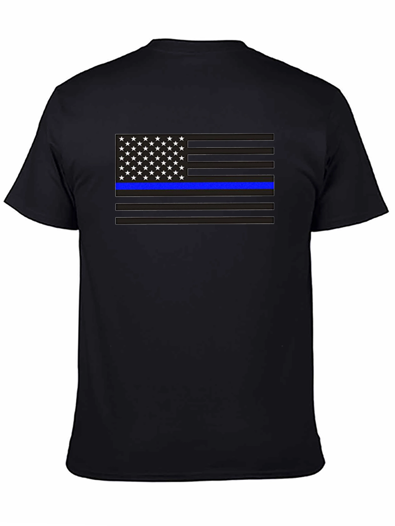Thin Blue Line American Flag Graphic Tee