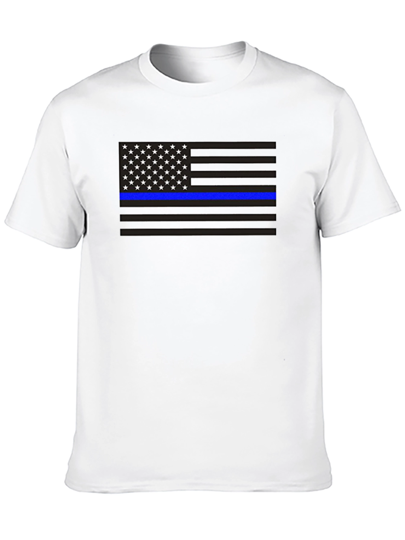 Thin Blue Line American Flag Graphic Tee