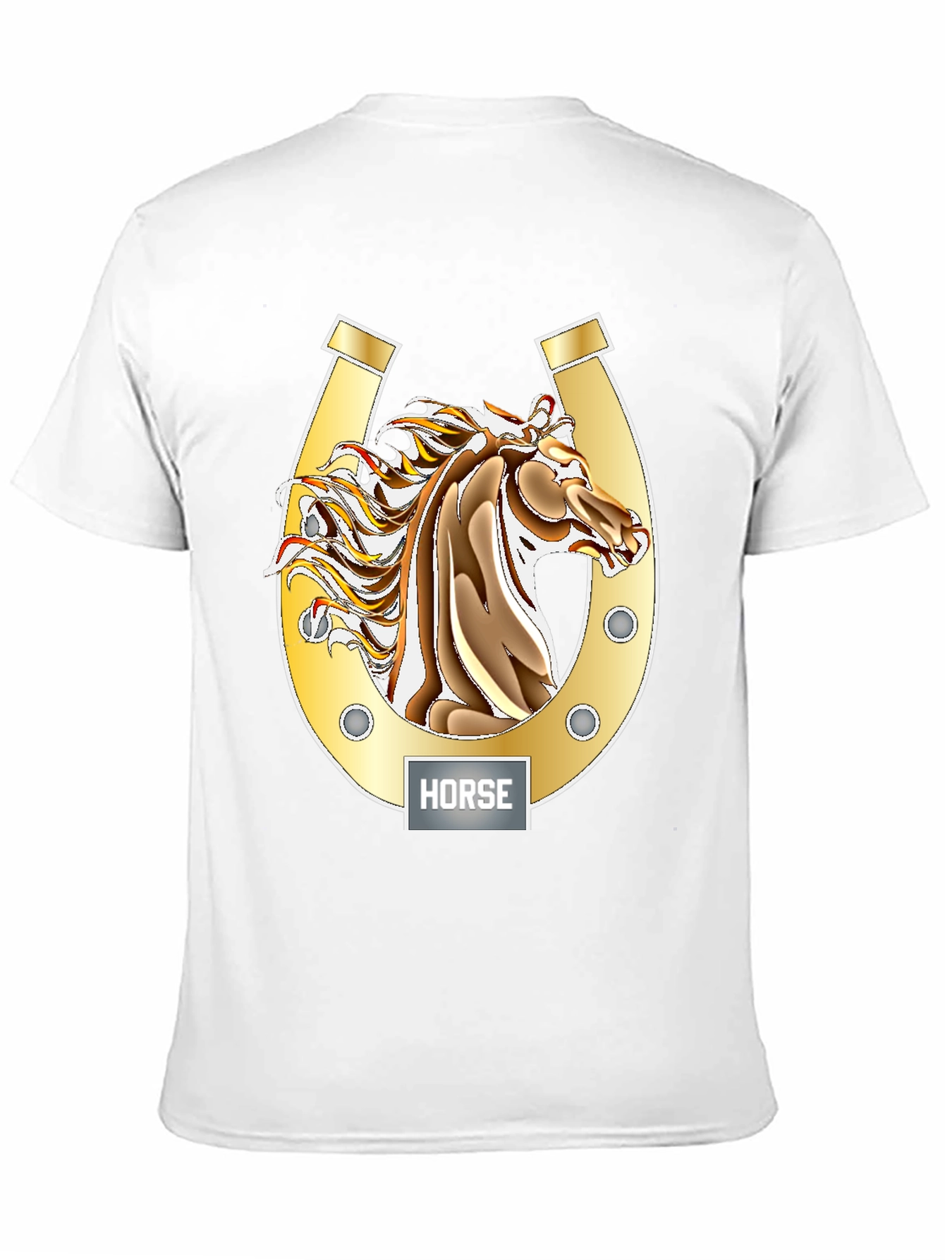 Horse Graphic Tee - Lucky Horseshoe Design