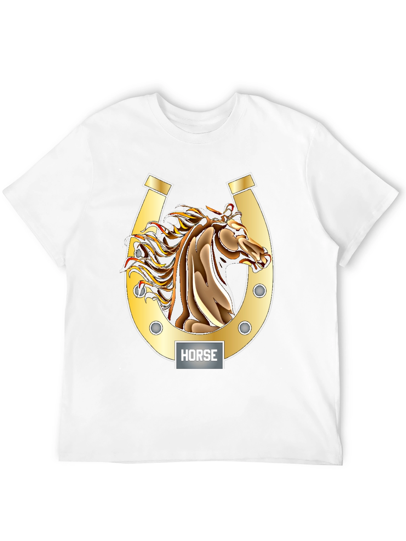Horse Graphic Tee - Lucky Horseshoe Design