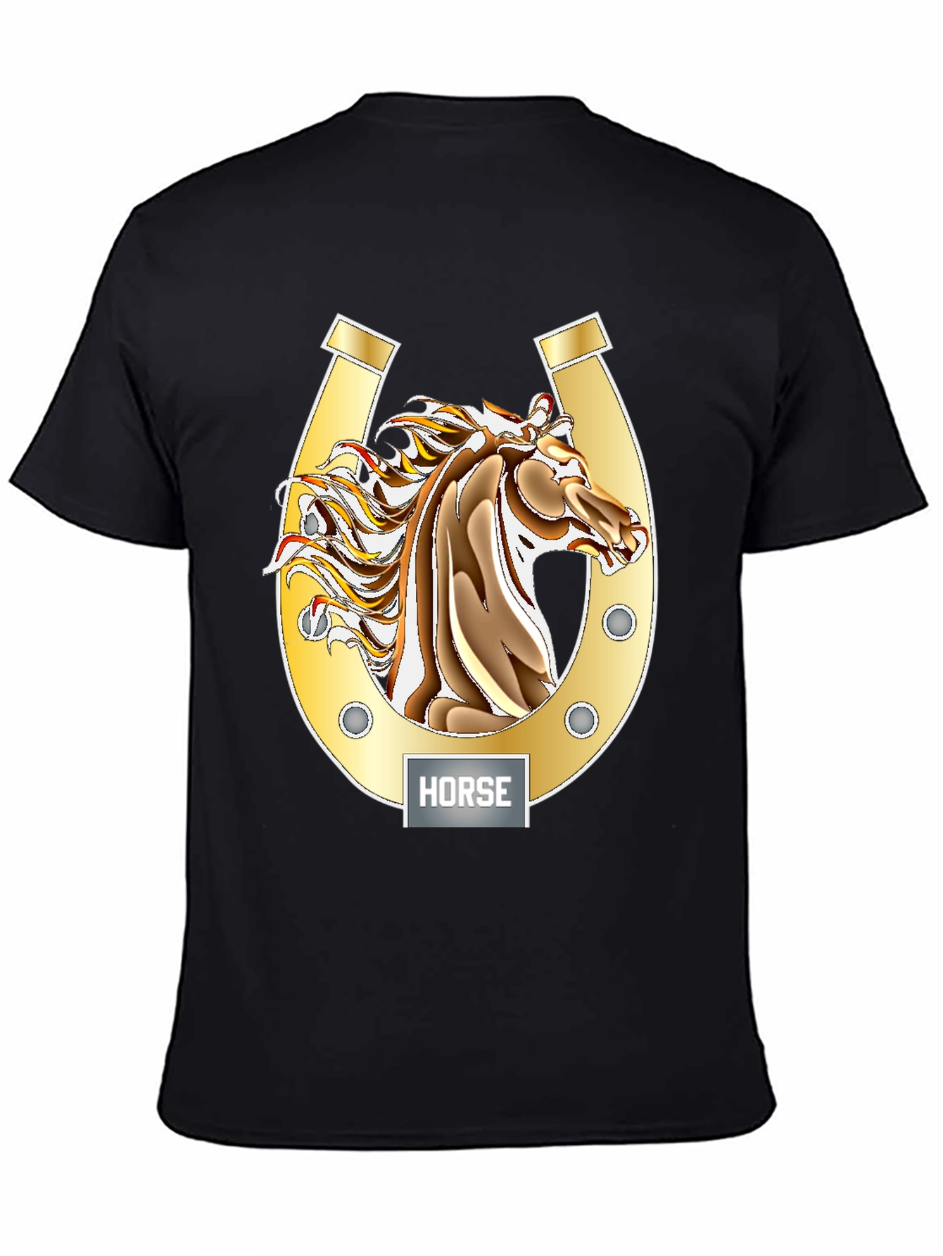 Horse Graphic Tee - Lucky Horseshoe Design