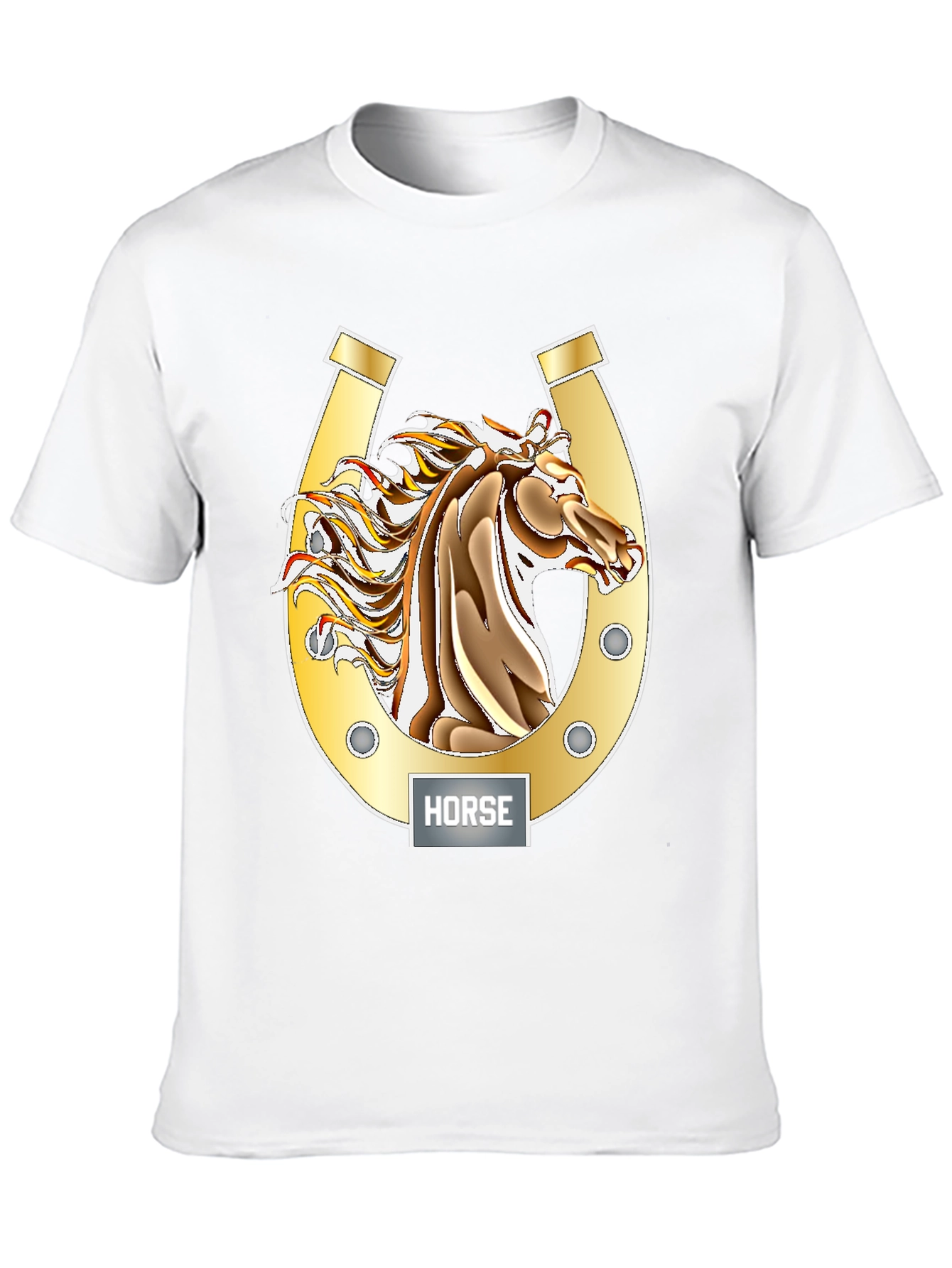 Horse Graphic Tee - Lucky Horseshoe Design