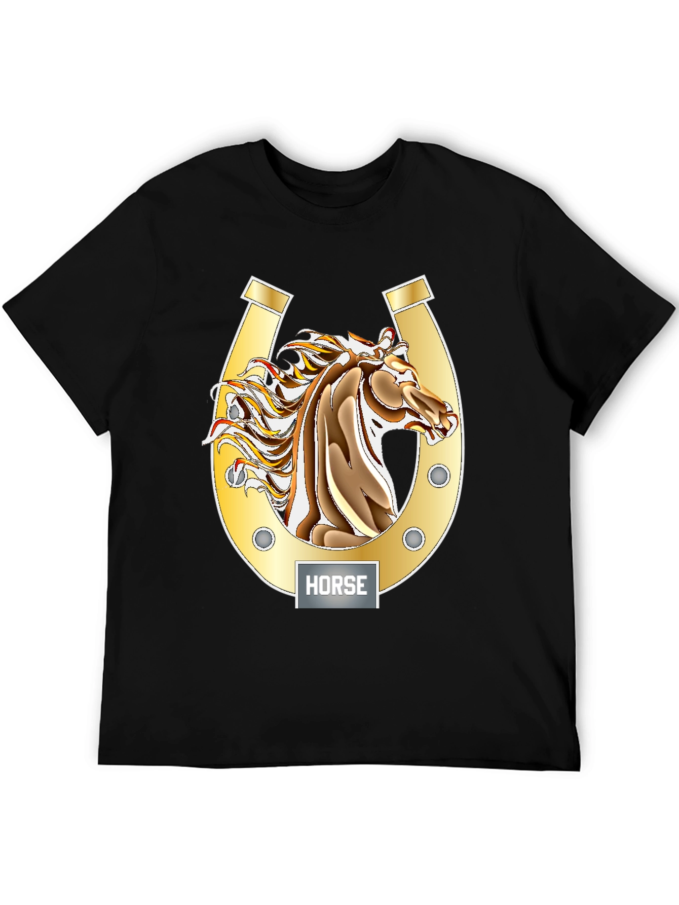 Horse Graphic Tee - Lucky Horseshoe Design