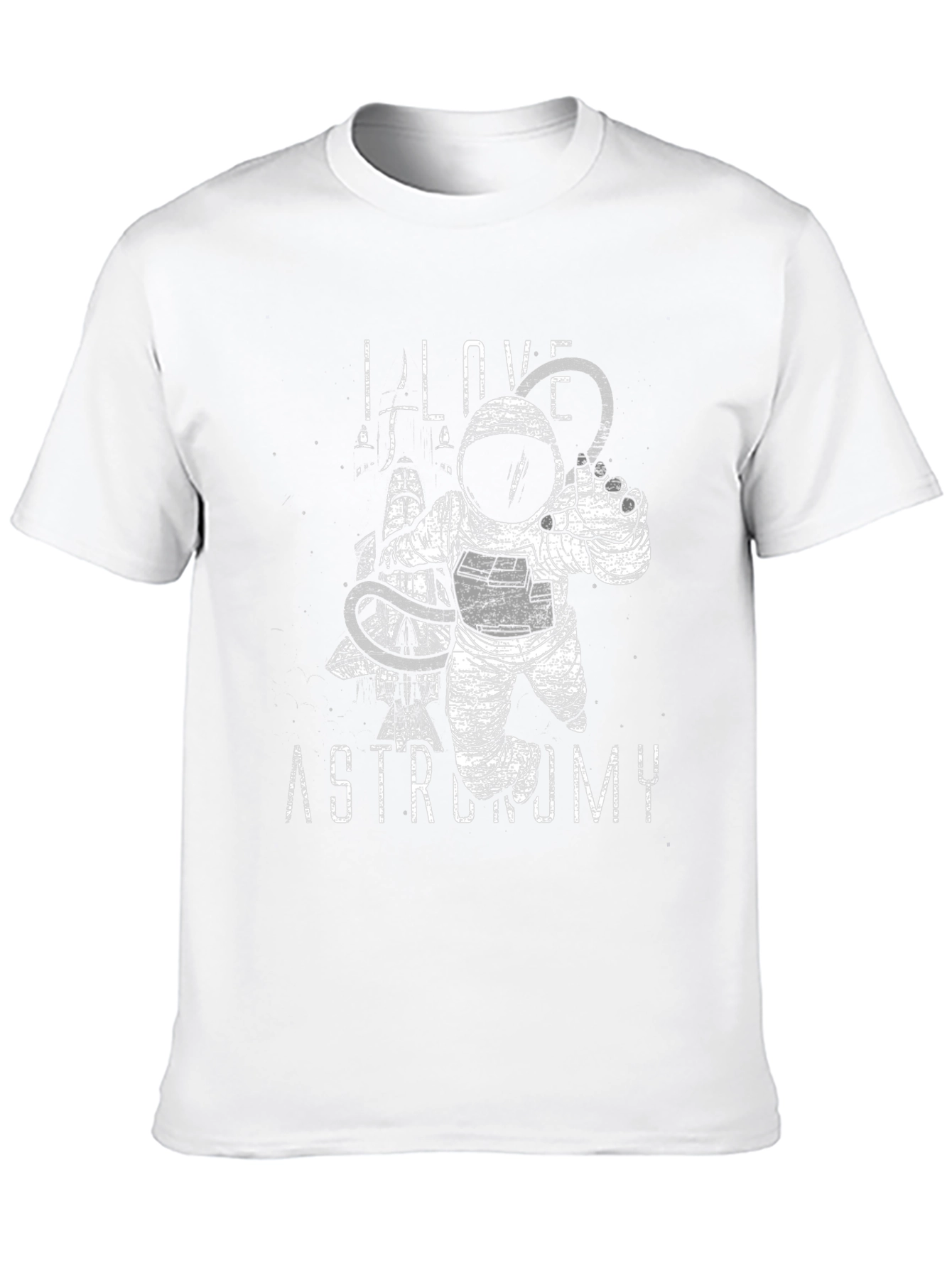 Astronomy Lover Graphic Tee - Black Cotton Astronaut Design