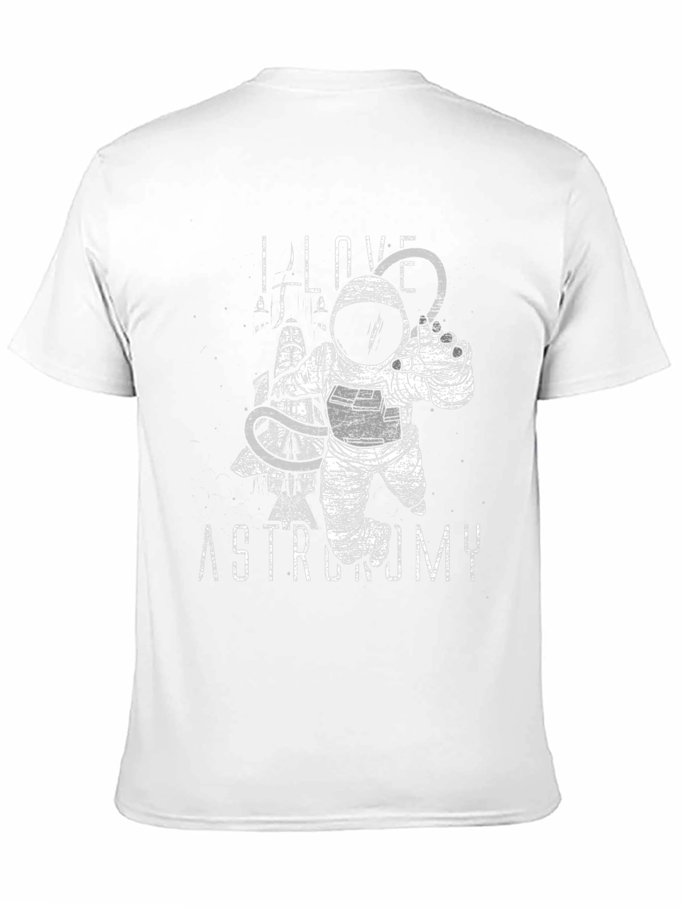Astronomy Lover Graphic Tee - Black Cotton Astronaut Design