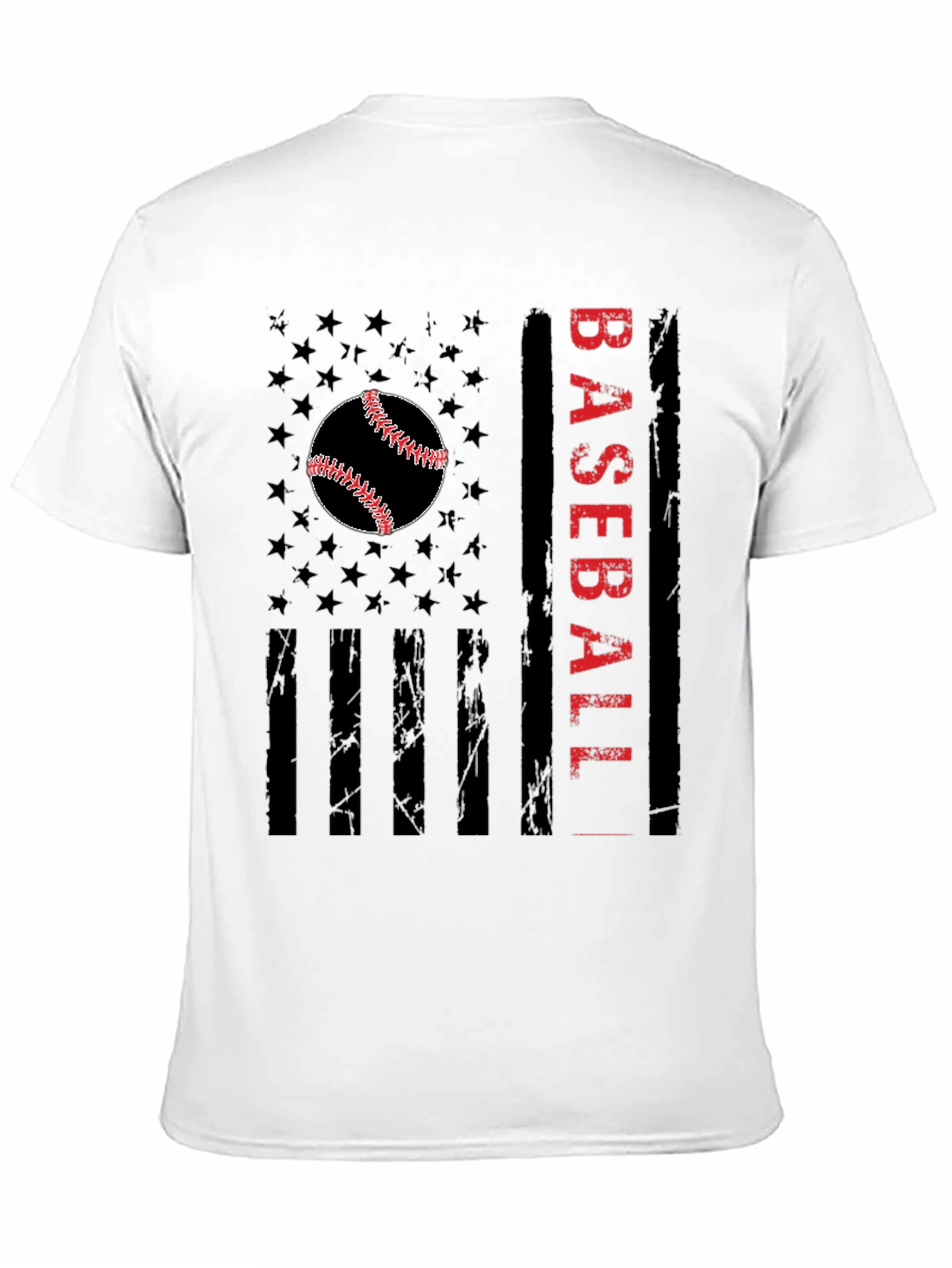 Baseball Flag Graphic Tee - Patriotic Sportswear