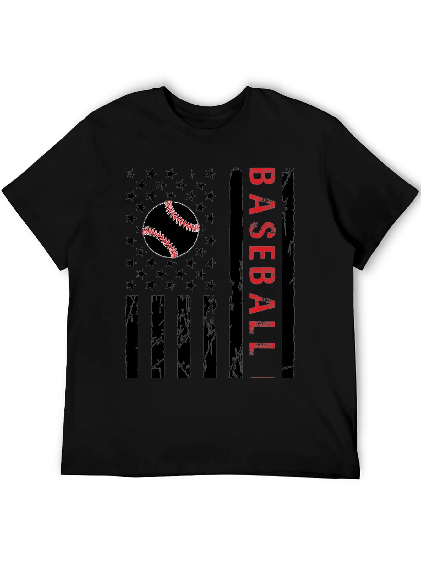Baseball Flag Graphic Tee - Patriotic Sportswear