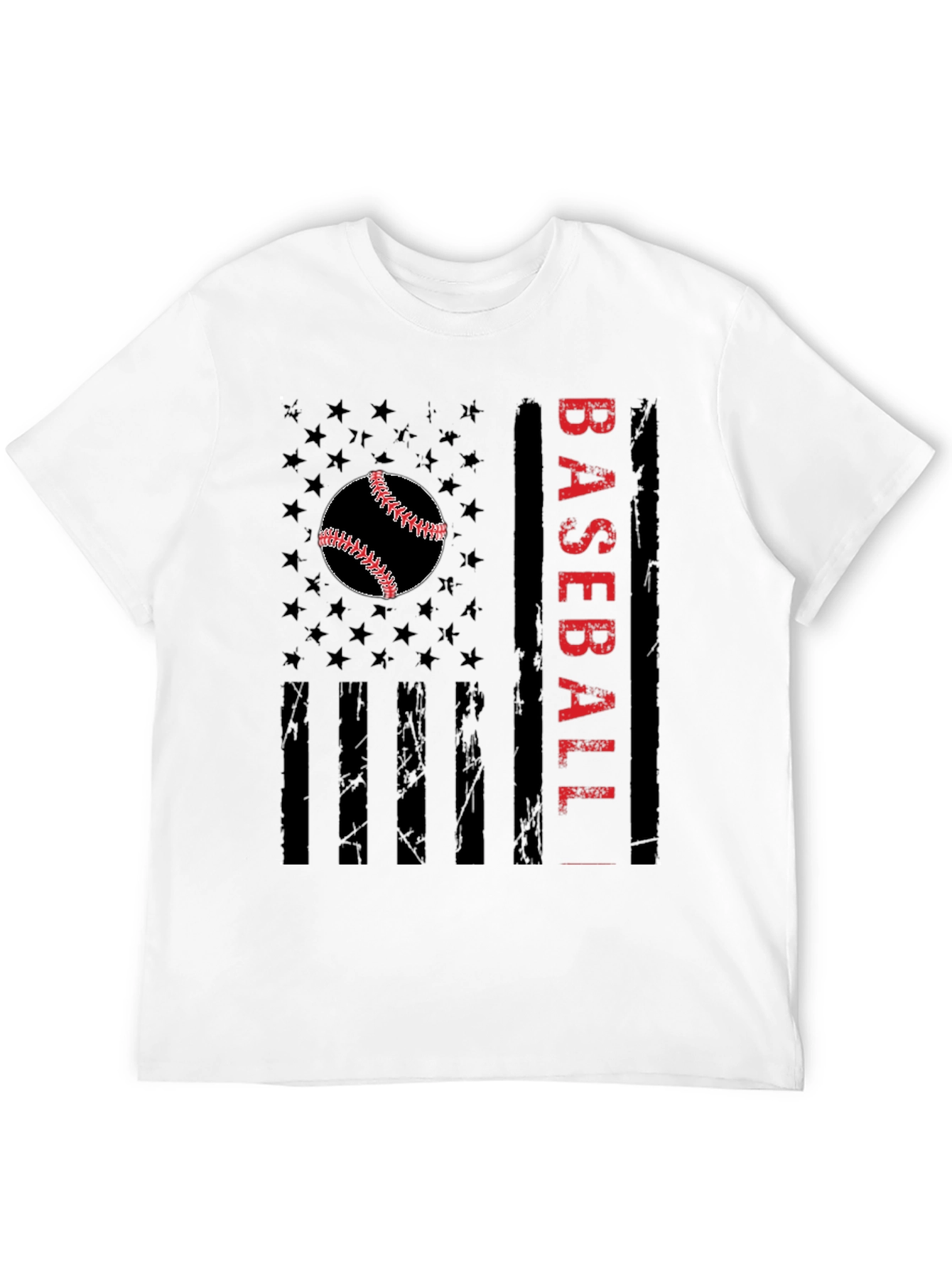 Baseball Flag Graphic Tee - Patriotic Sportswear