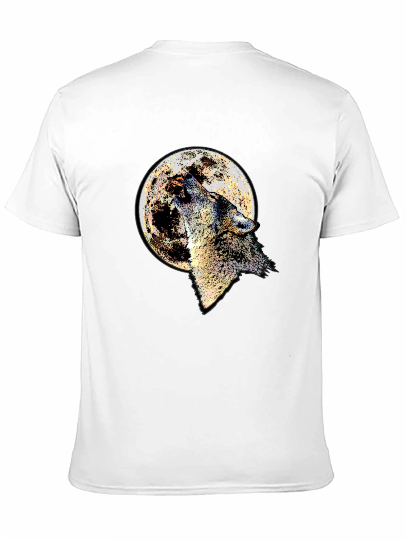 Wolf Moon Graphic Tee - Black Cotton Blend