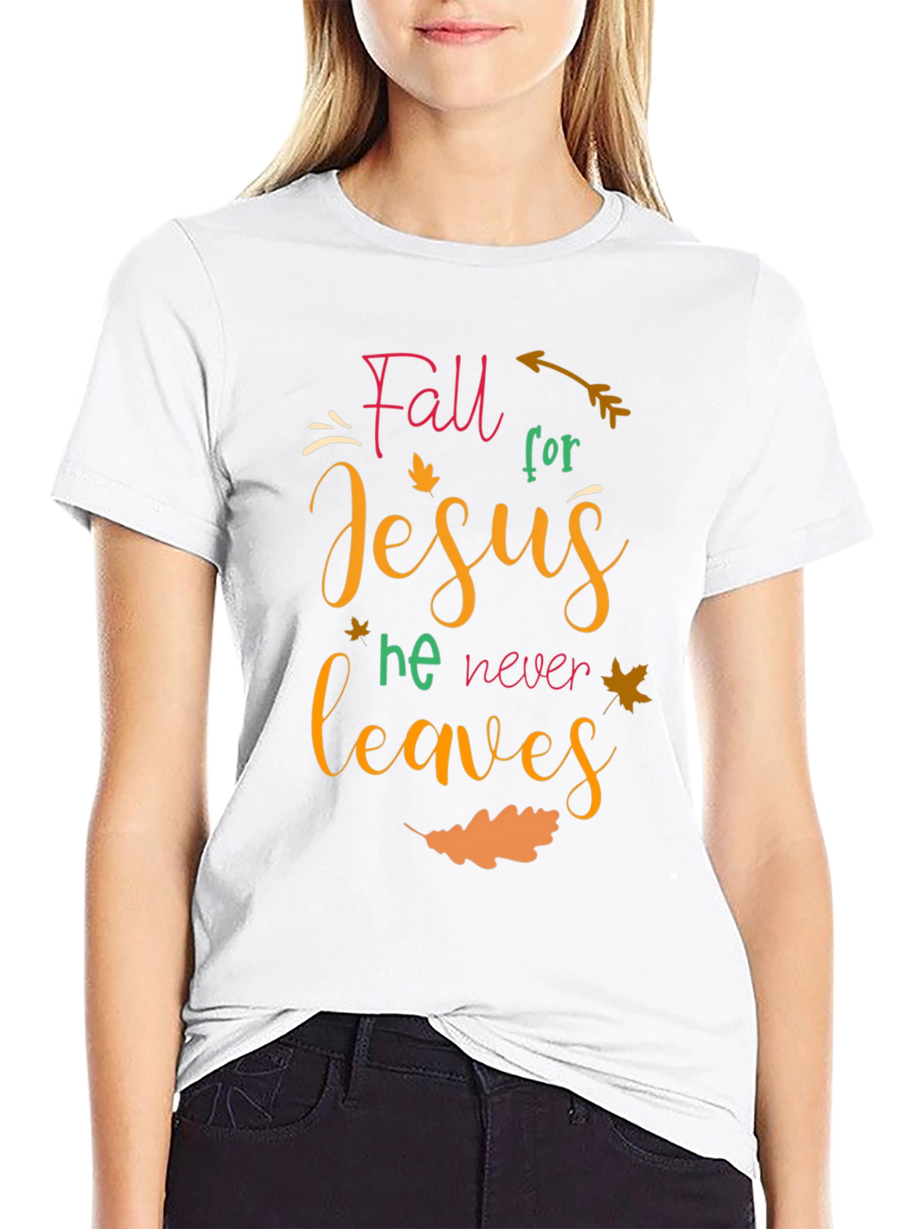 Fall for Jesus Black Christian T-Shirt