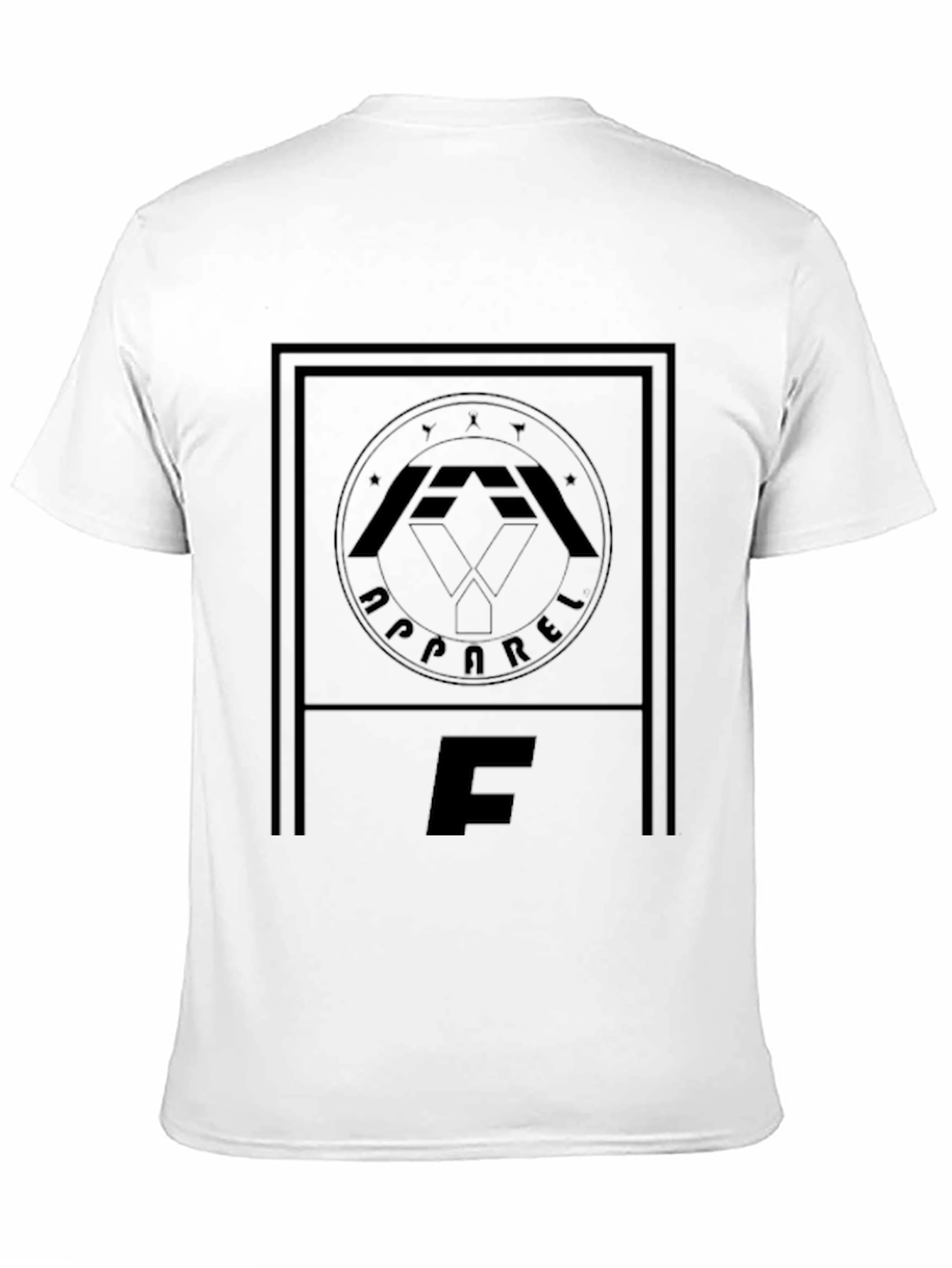Black Graphic T-Shirt with Bold Letter F