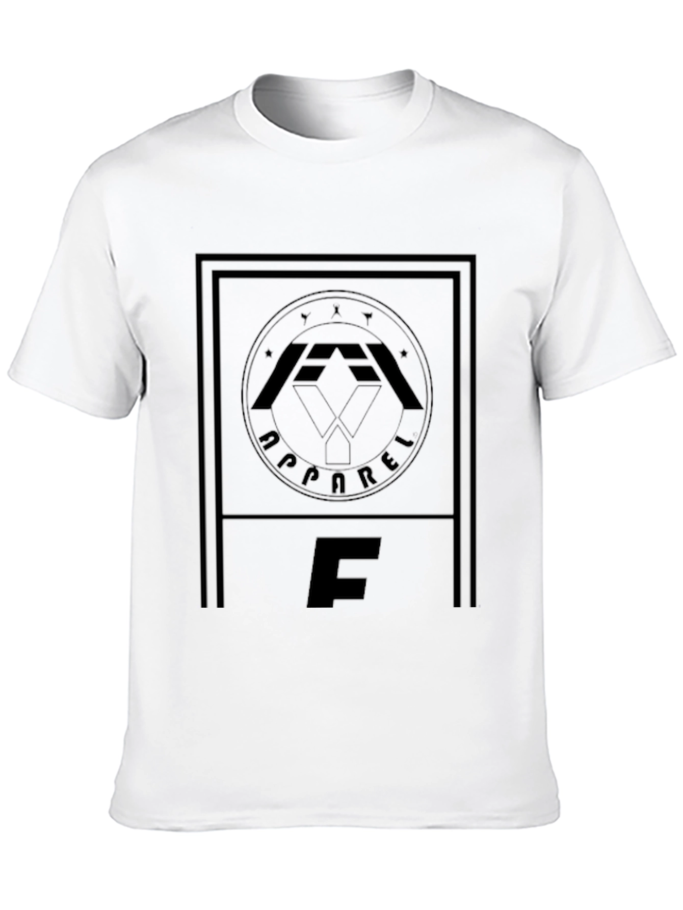 Black Graphic T-Shirt with Bold Letter F
