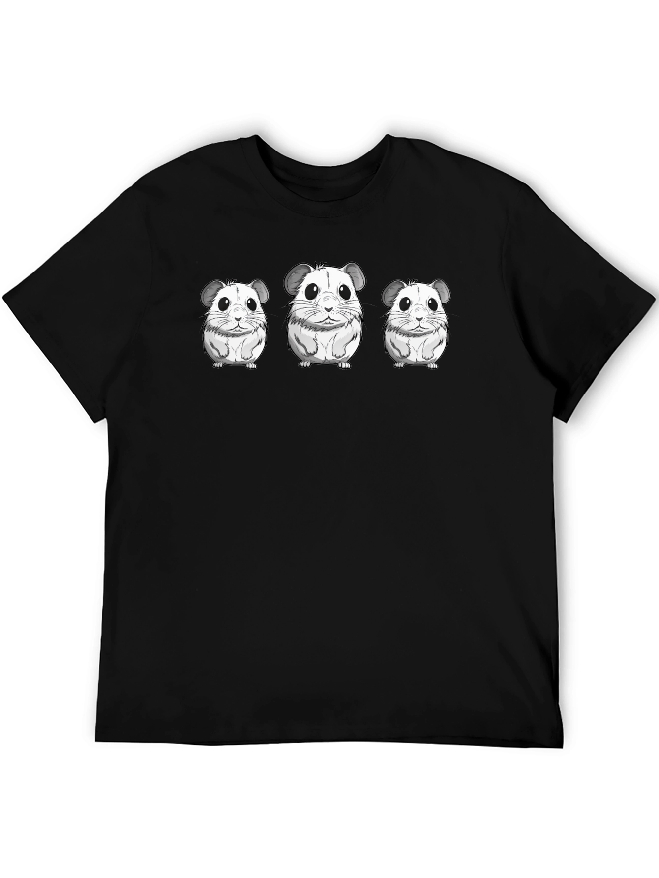 Cute Hamster T-Shirt - Black Graphic Tee