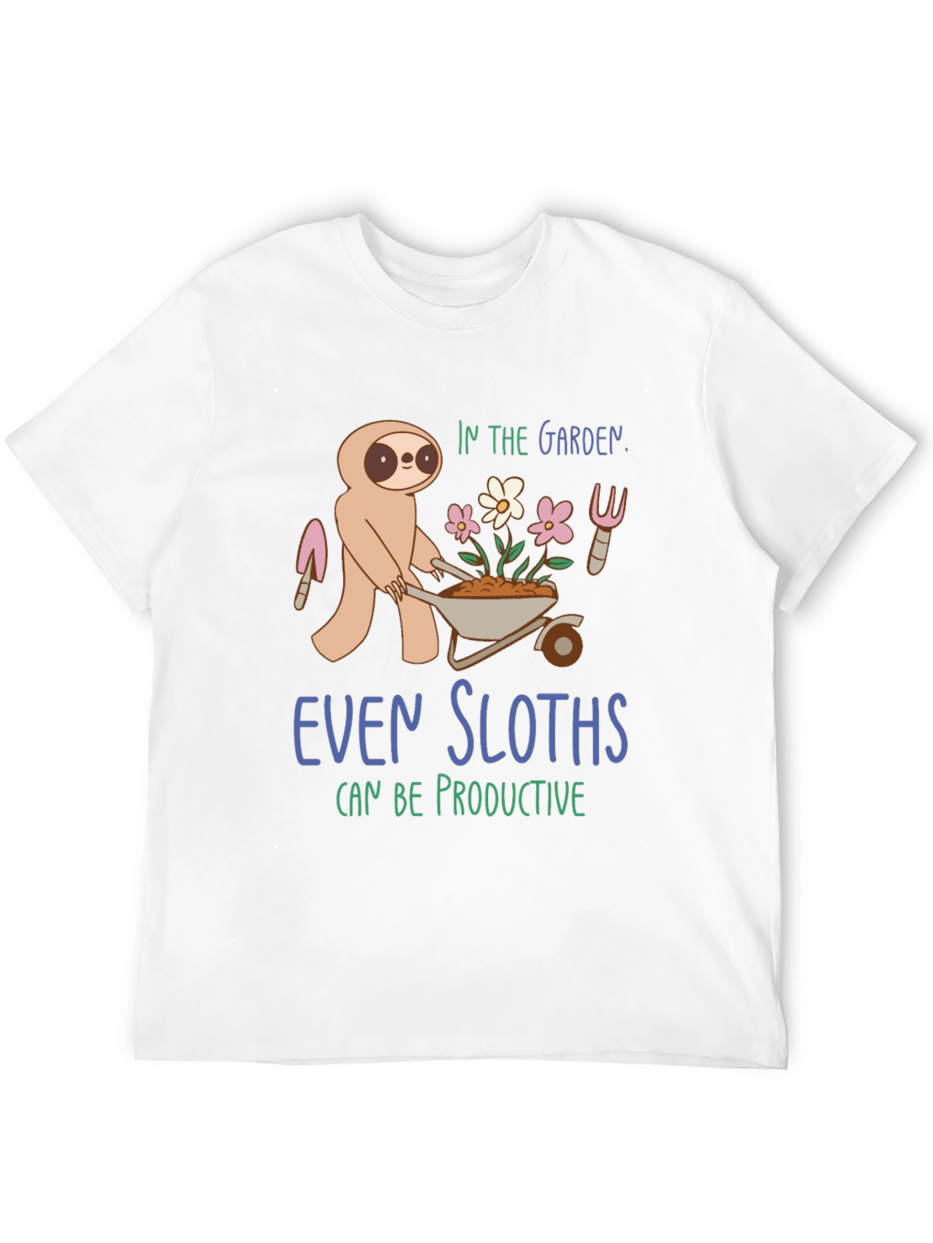 Sloth in the Garden Graphic T-Shirt