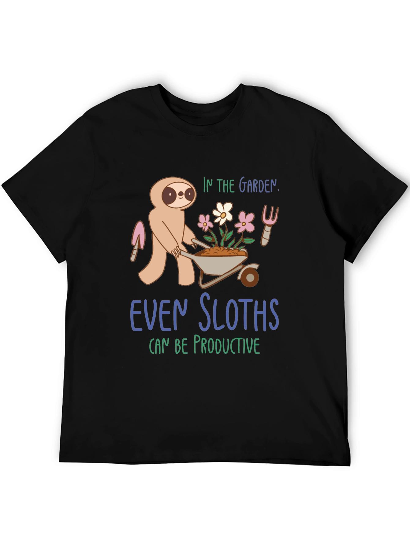Sloth in the Garden Graphic T-Shirt