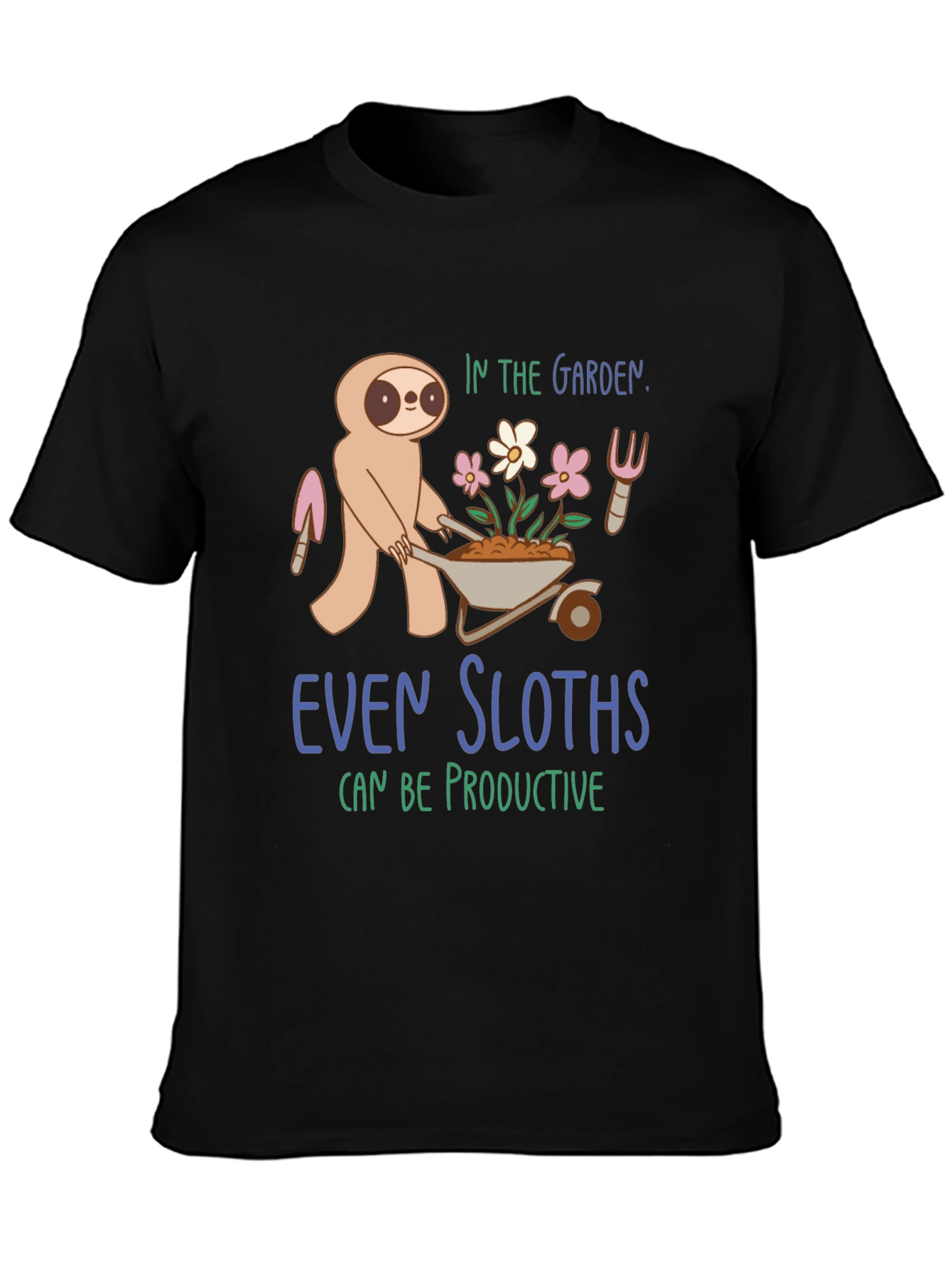 Sloth in the Garden Graphic T-Shirt