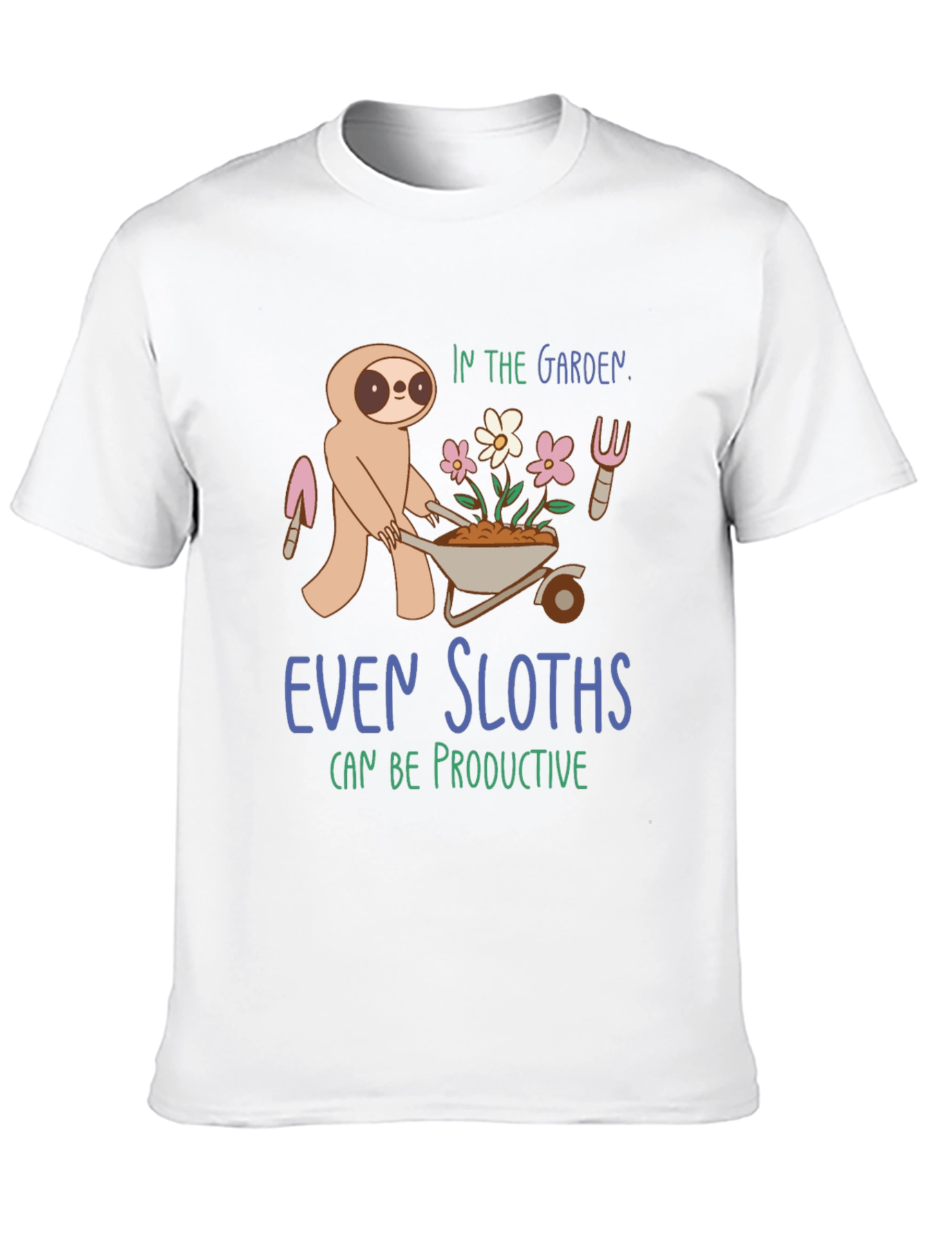 Sloth in the Garden Graphic T-Shirt