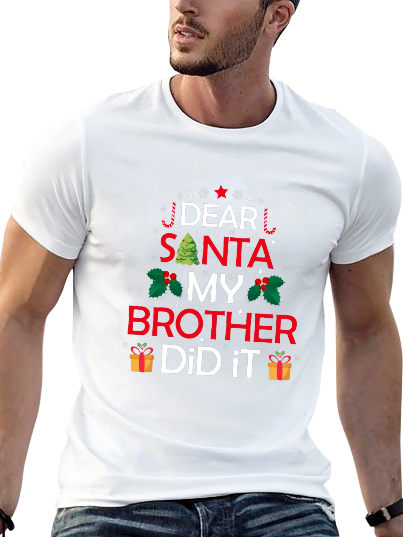 Dear Santa My Brother Did It Christmas T-Shirt