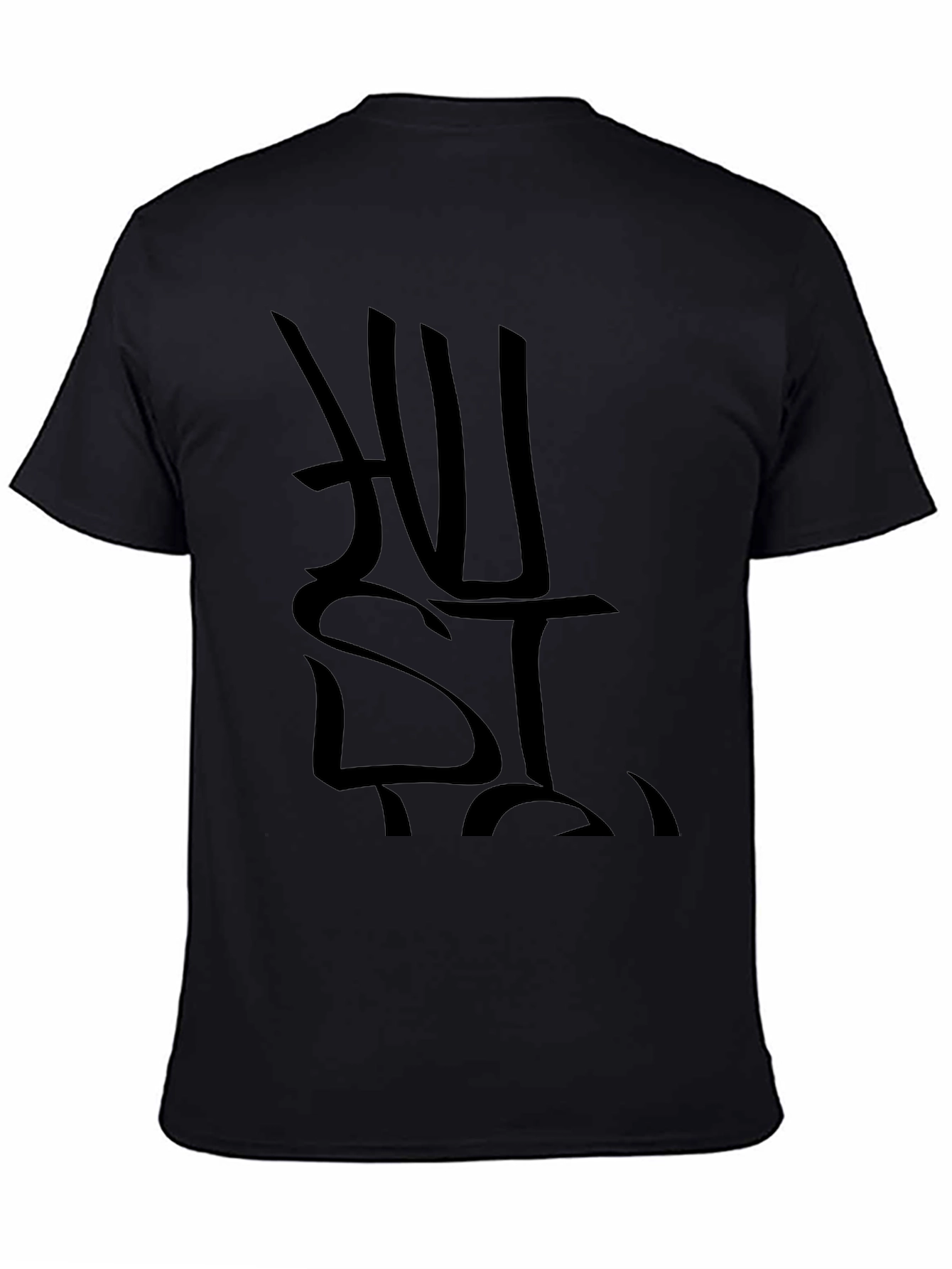 Black Hustle Graphic Print T-Shirt