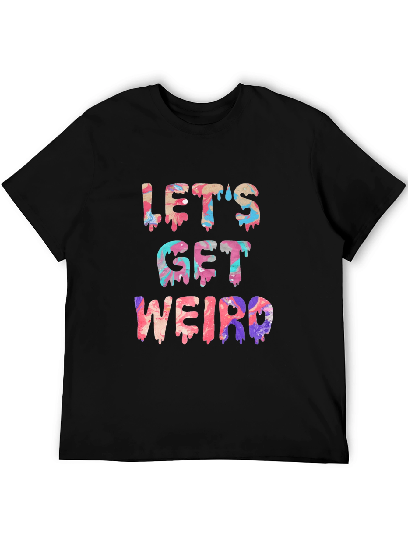 Lets Get Weird Graphic Tee - Mens Black T-Shirt